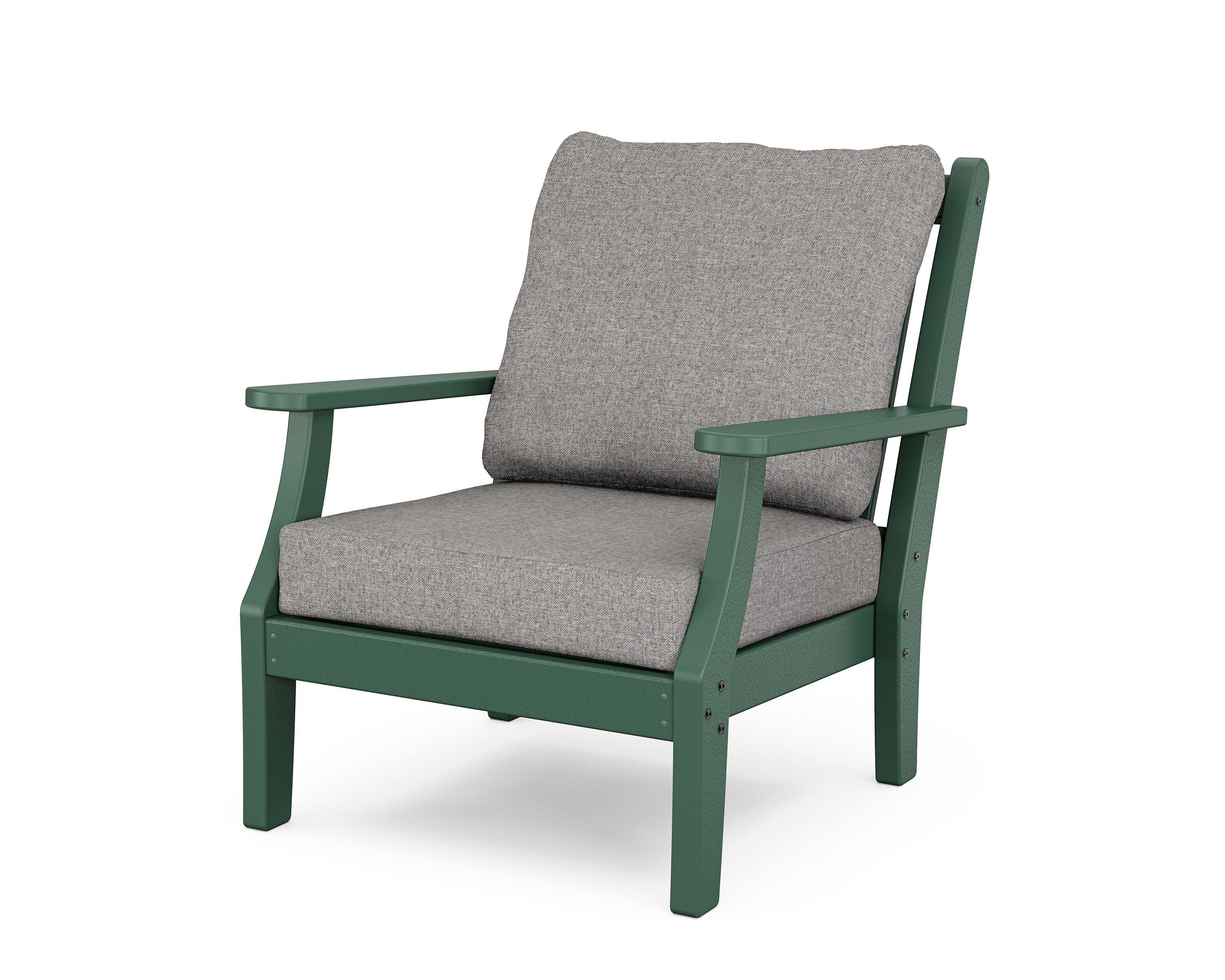 Country Living Wovendale Deep Seating Chair in Green / Grey Mist