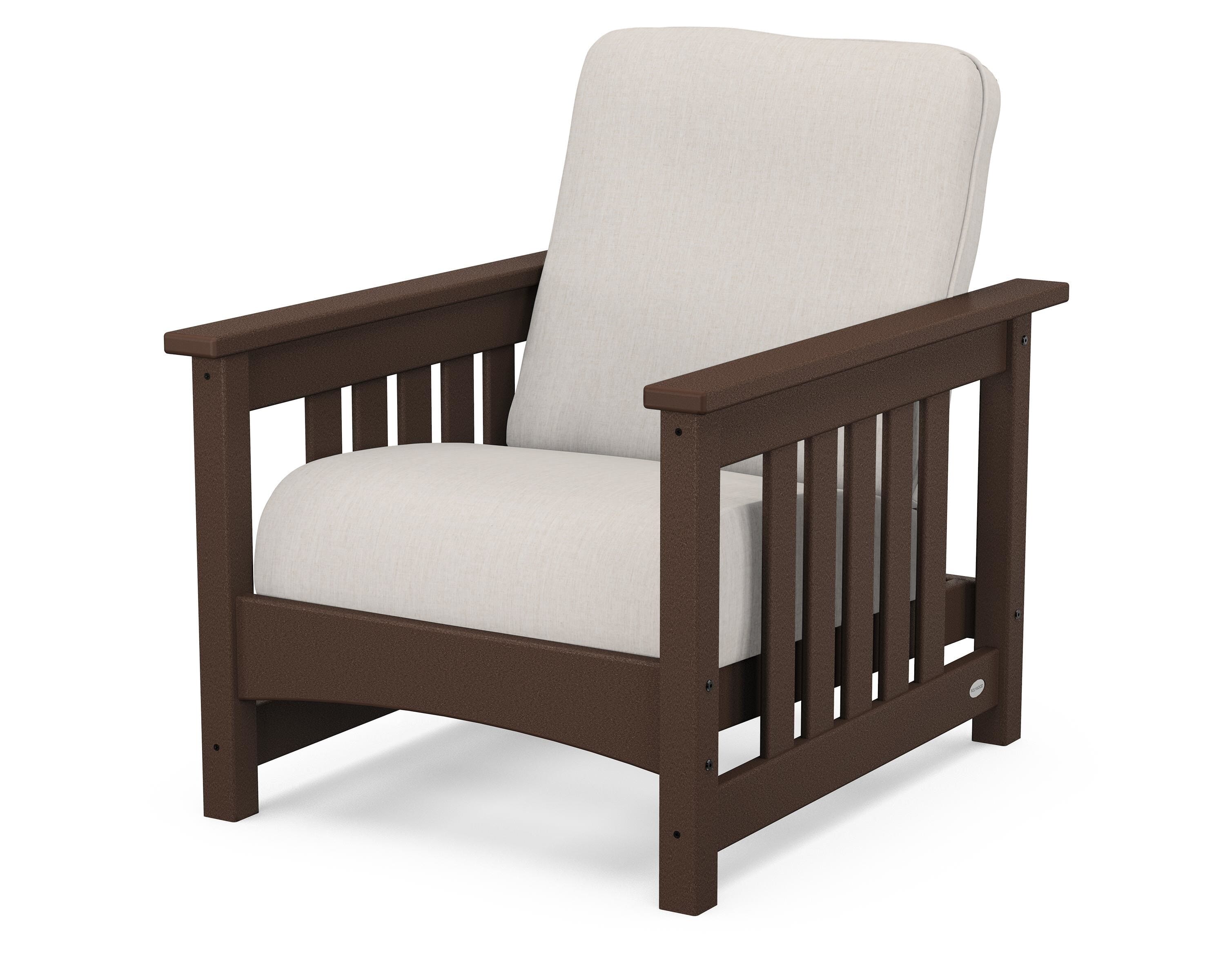 POLYWOOD® Club Mission Chair in Mahogany / Cast Ash