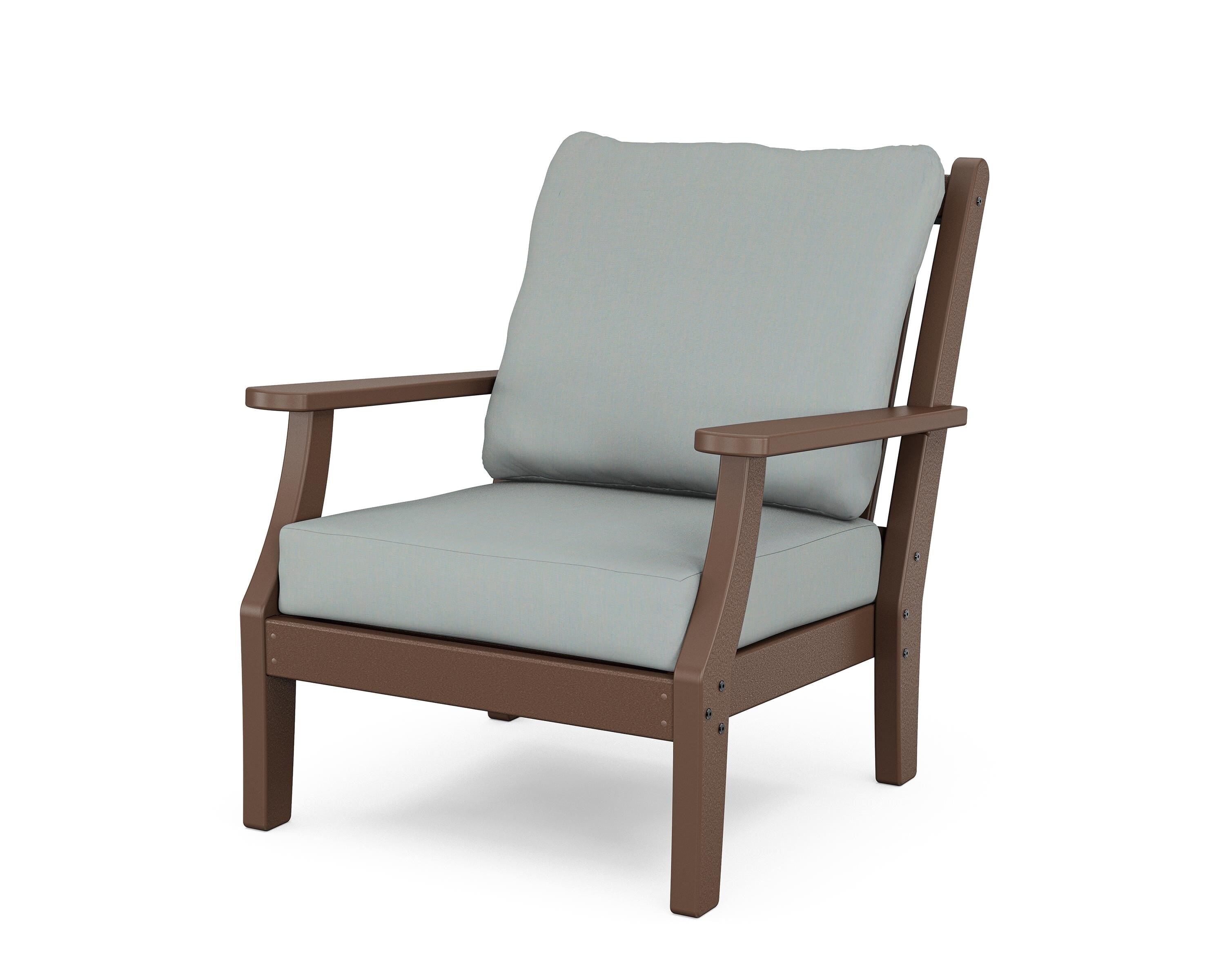 Country Living Wovendale Deep Seating Chair in Mahogany / Spa