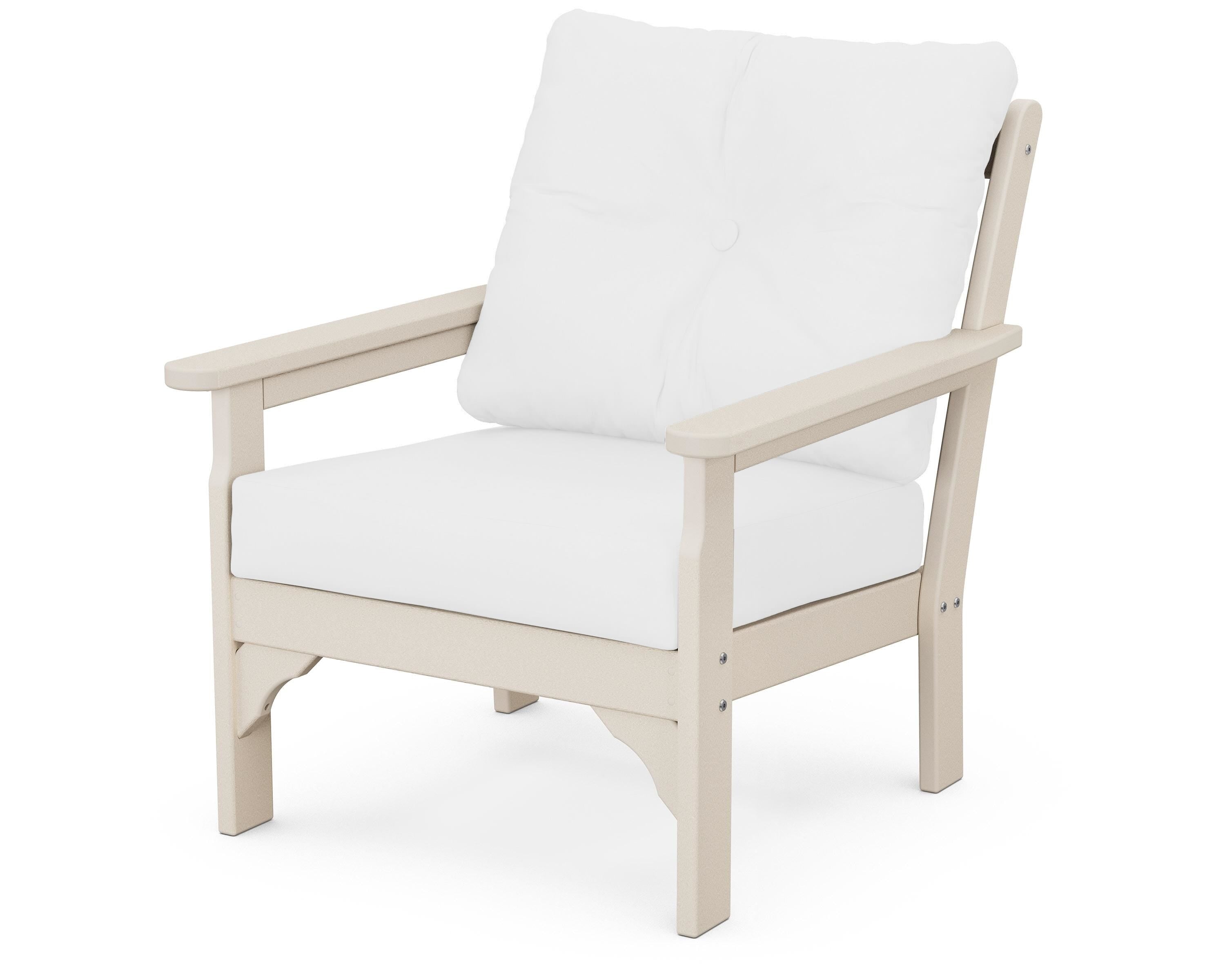 POLYWOOD® Vineyard Deep Seating Chair in Sand / Natural