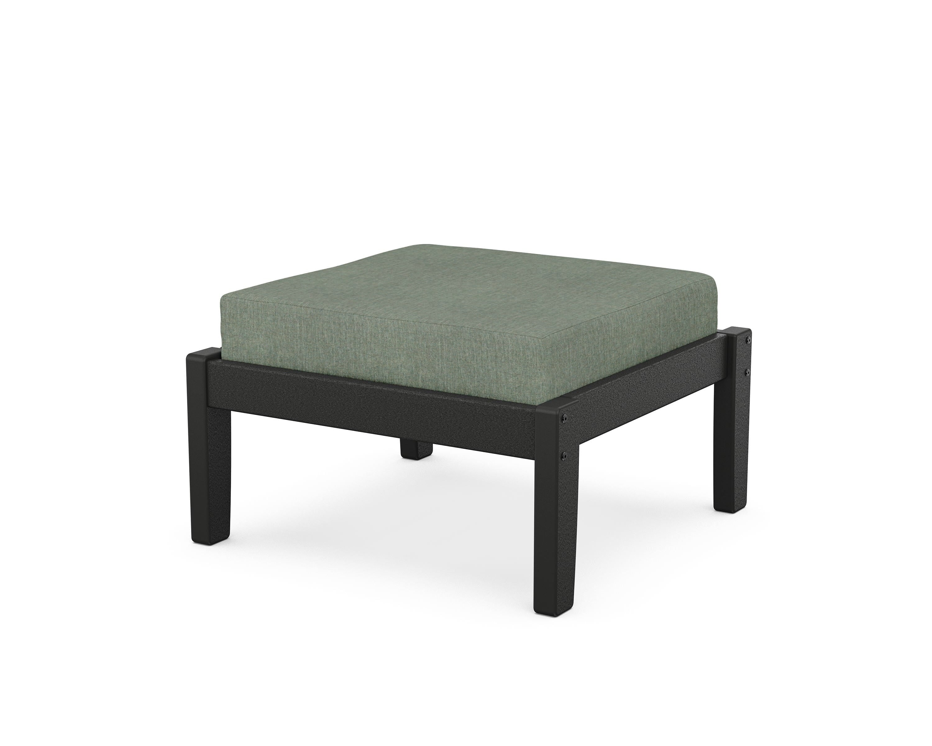 Unbranded Deep Seating Ottoman in Black / Cast Sage