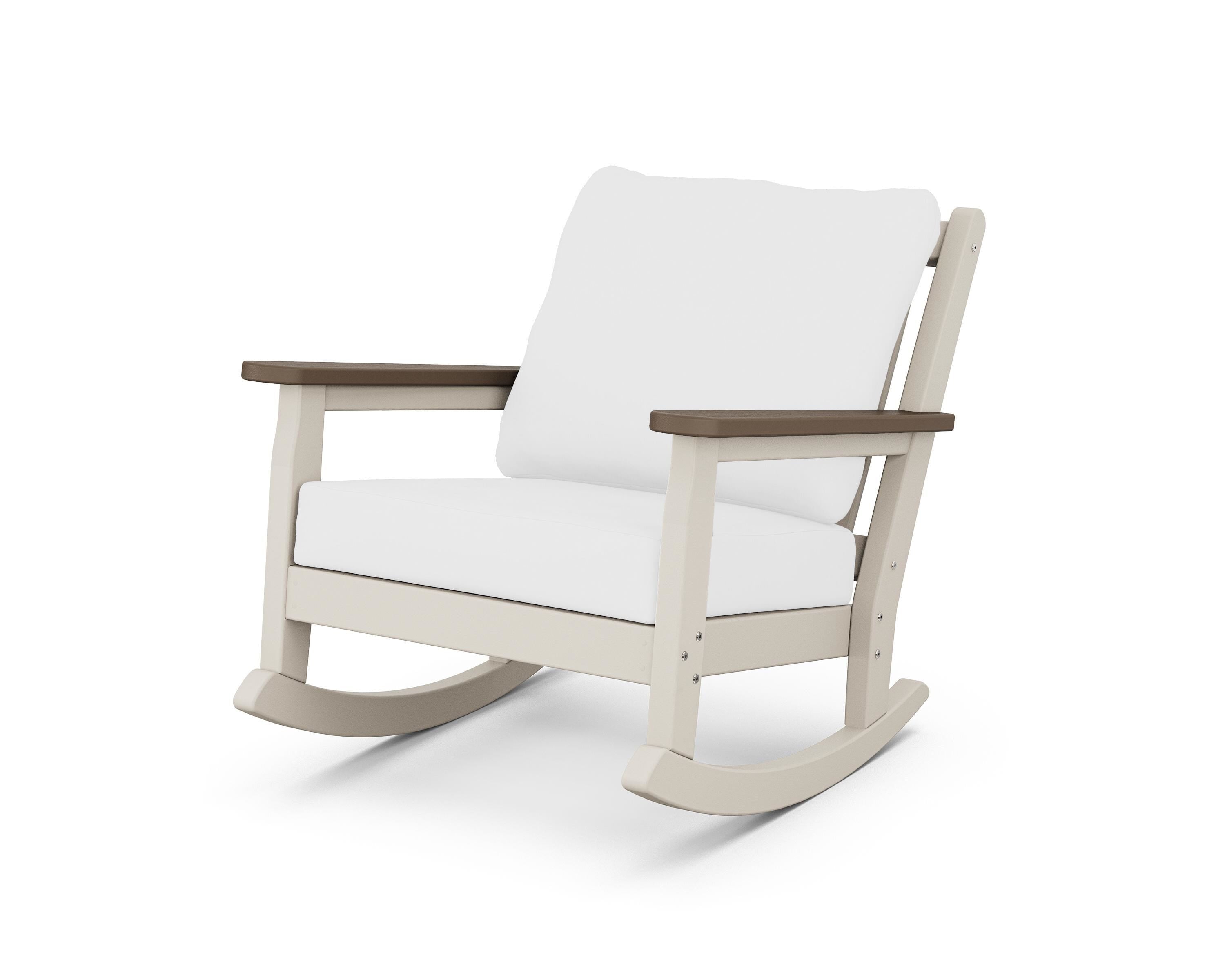 POLYWOOD® Chippendale Deep Seating Rocking Chair in Sand / Kona / Natural