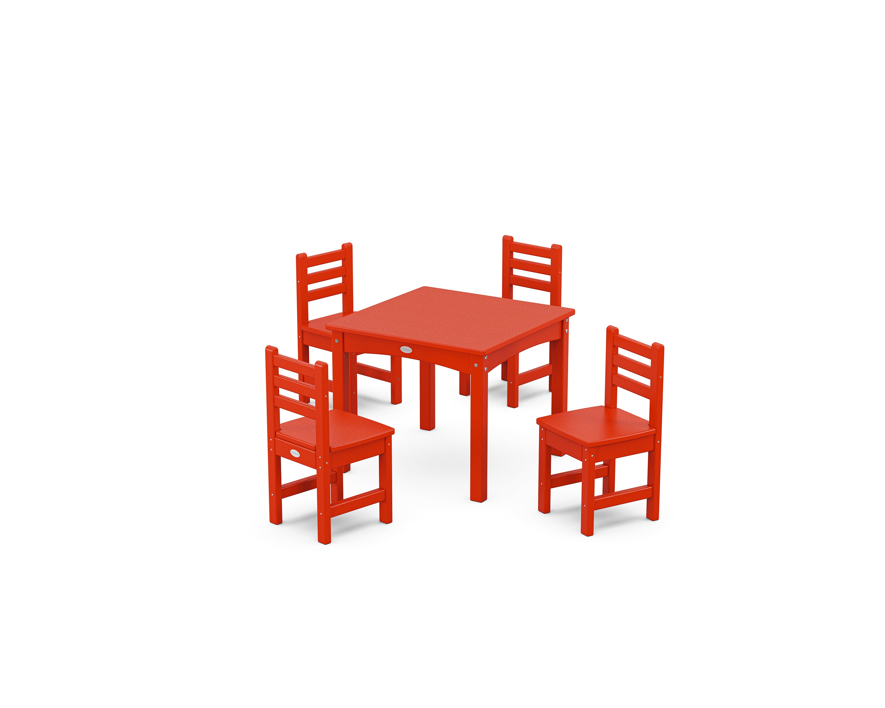 POLYWOOD® Lakeside Toddler 5-Piece Dining Set in Sunset Red
