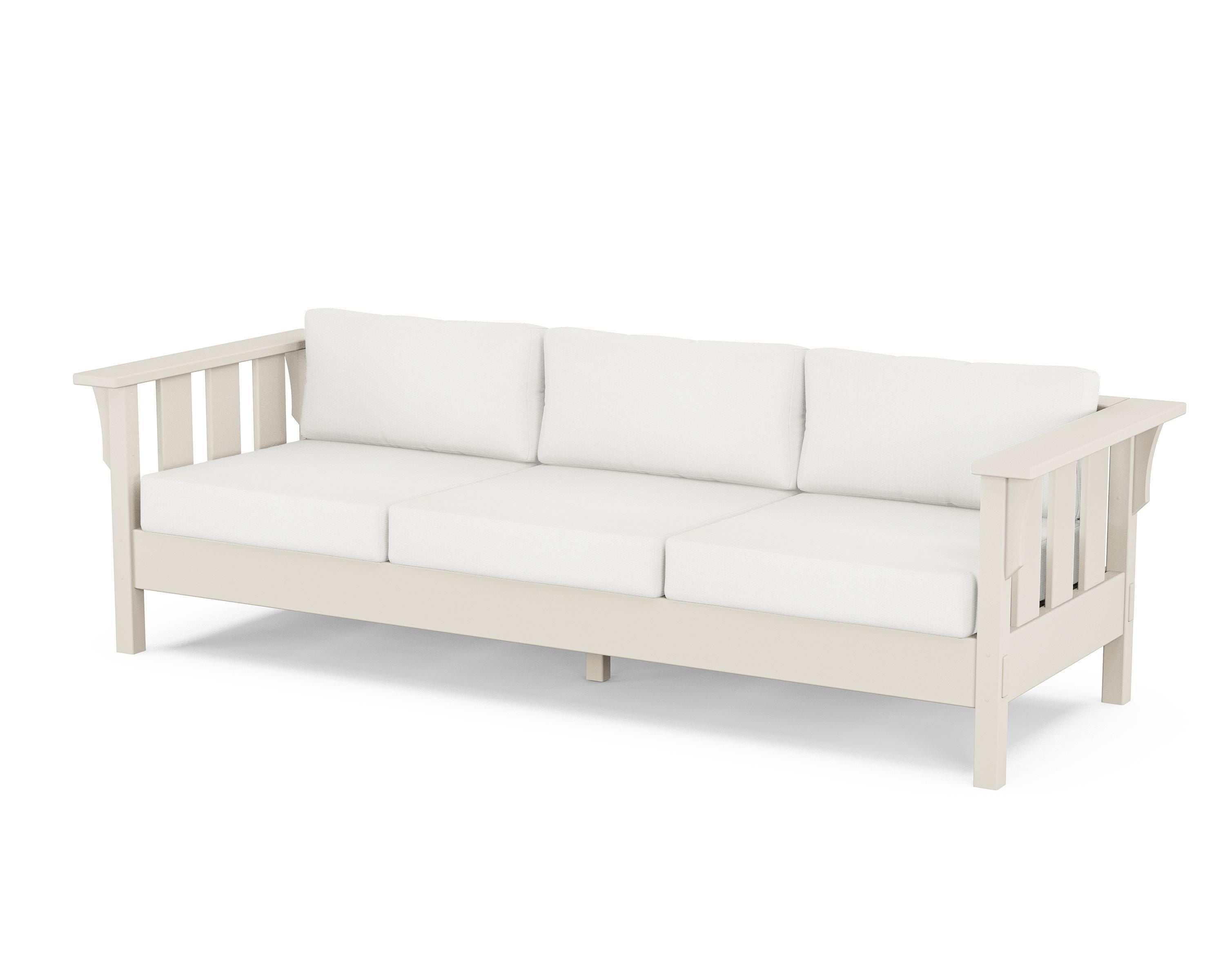 Martha Stewart by POLYWOOD® Acadia Deep Seating Sofa in Sand / Natural Linen