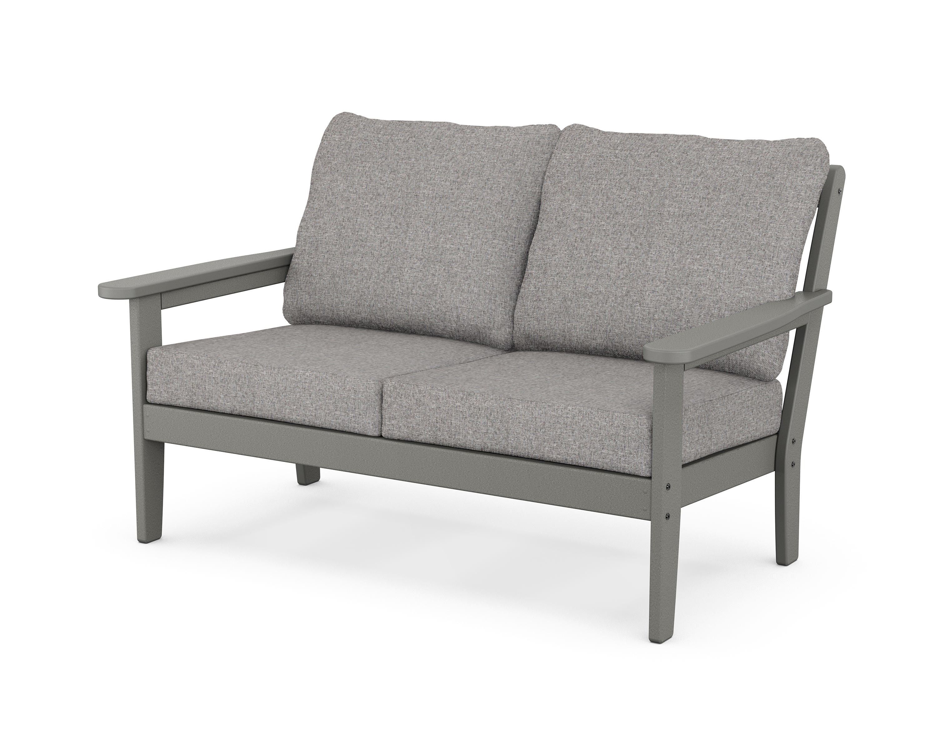 Country Living Cottage Deep Seating Loveseat in Slate Grey / Grey Mist