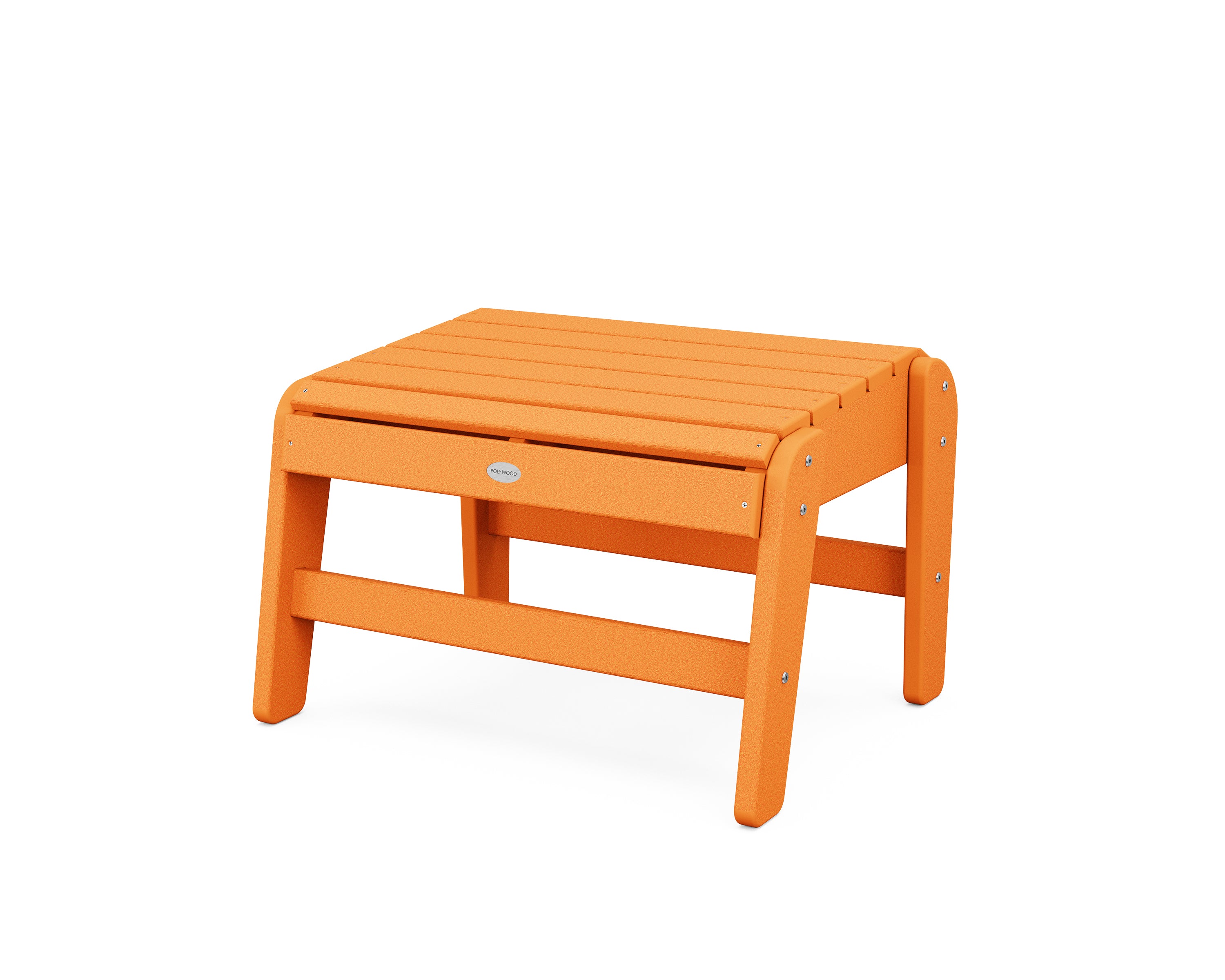 POLYWOOD® Grand Upright Adirondack Ottoman in Tangerine