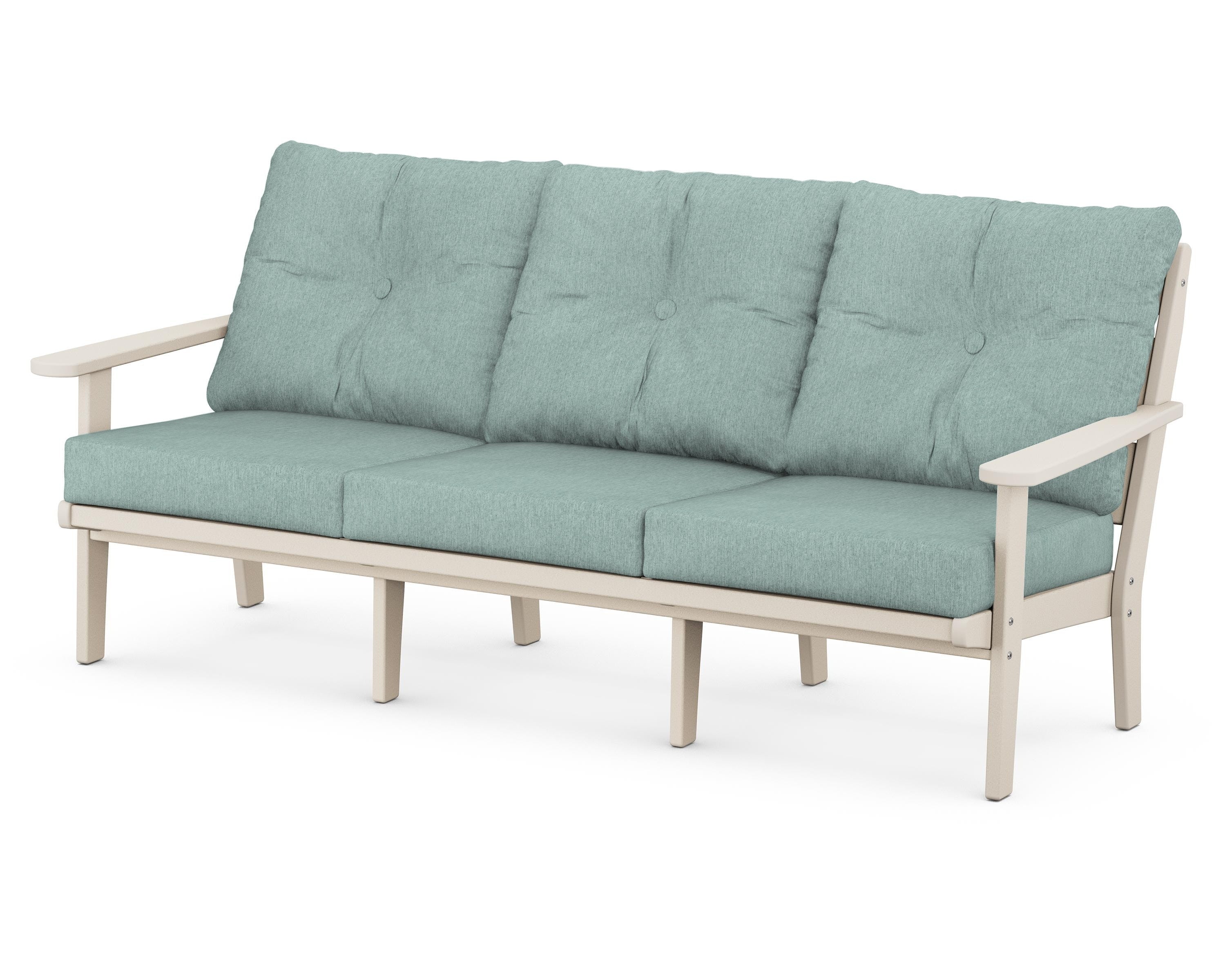 POLYWOOD® Lakeside Deep Seating Sofa in Sand / Glacier Spa
