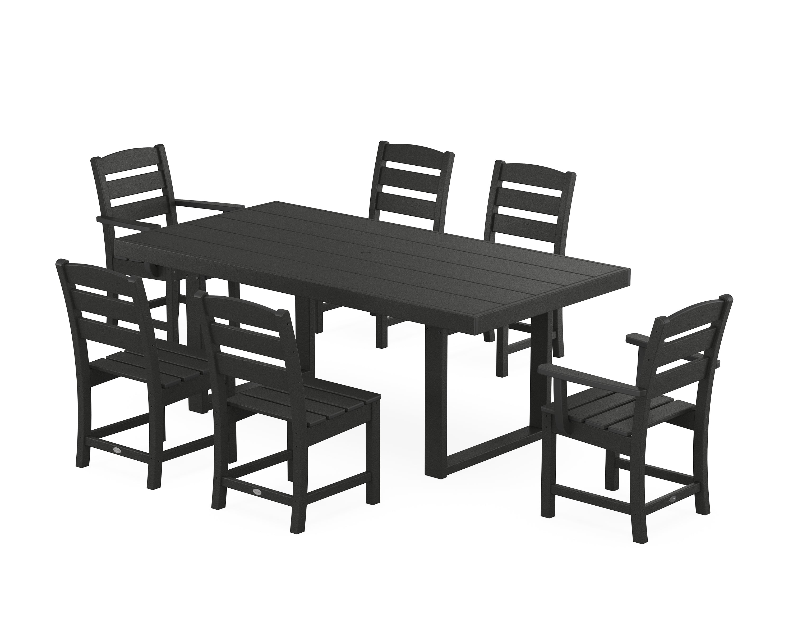 POLYWOOD® Lakeside 7-Piece Dining Set in Black