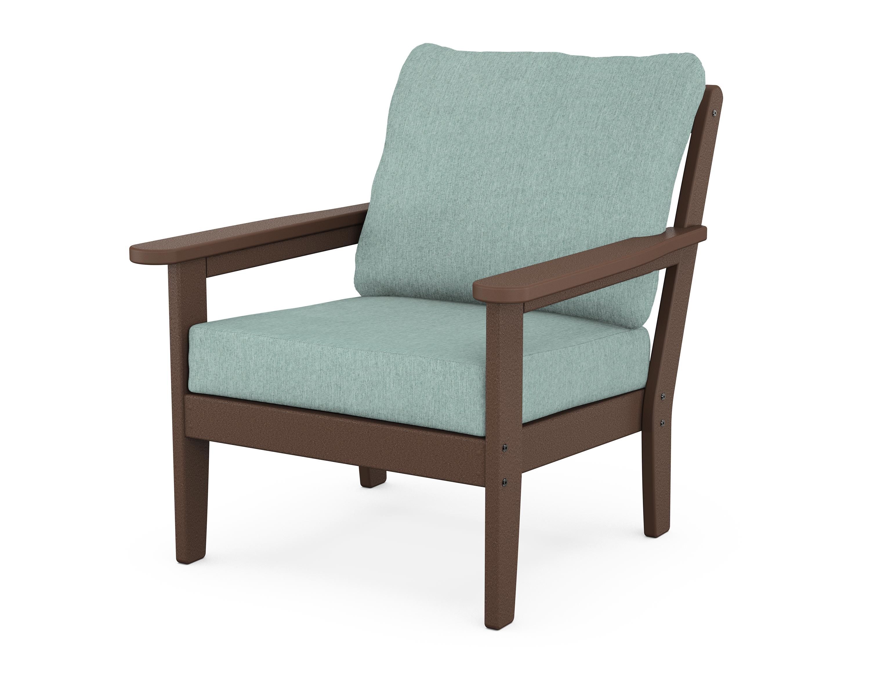 Country Living Cottage Deep Seating Chair in Mahogany / Glacier Spa