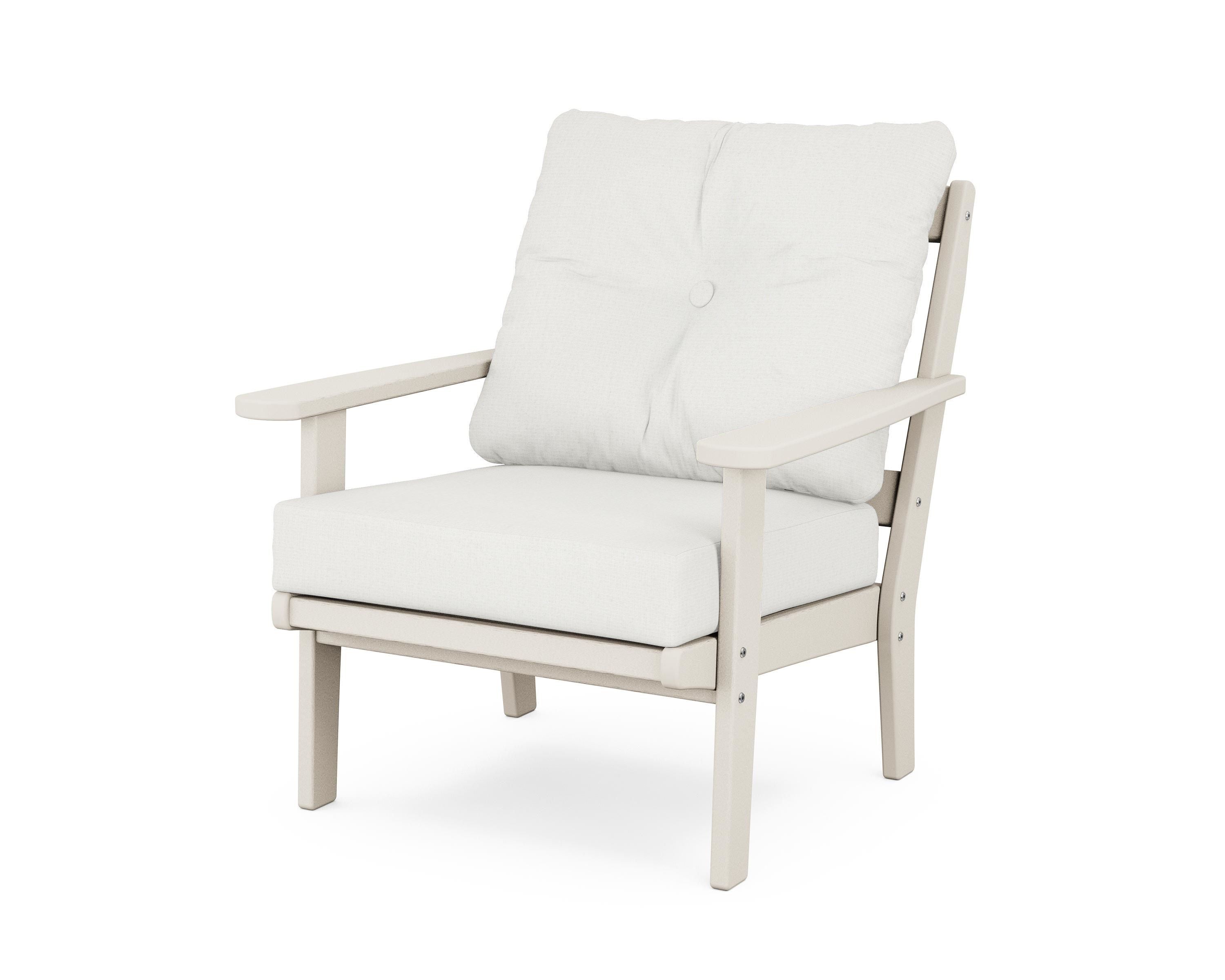 POLYWOOD® Mission Deep Seating Chair in Sand / Natural Linen