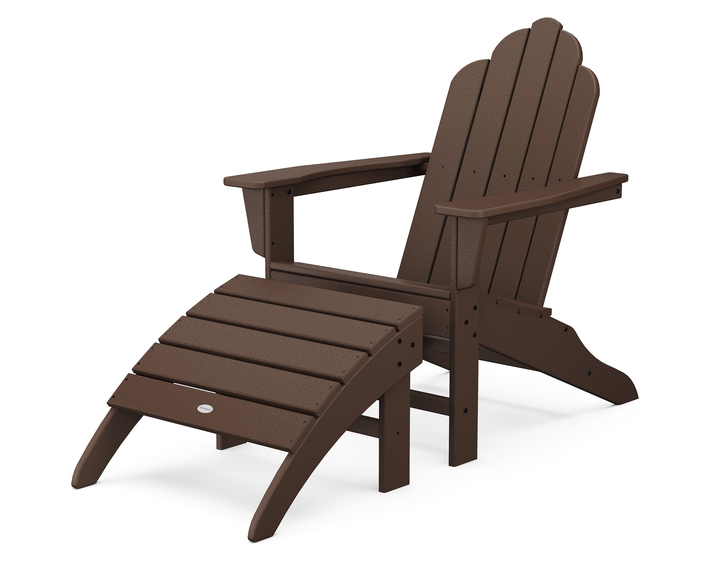 POLYWOOD® Long Island Adirondack 2-Piece Set in Mahogany