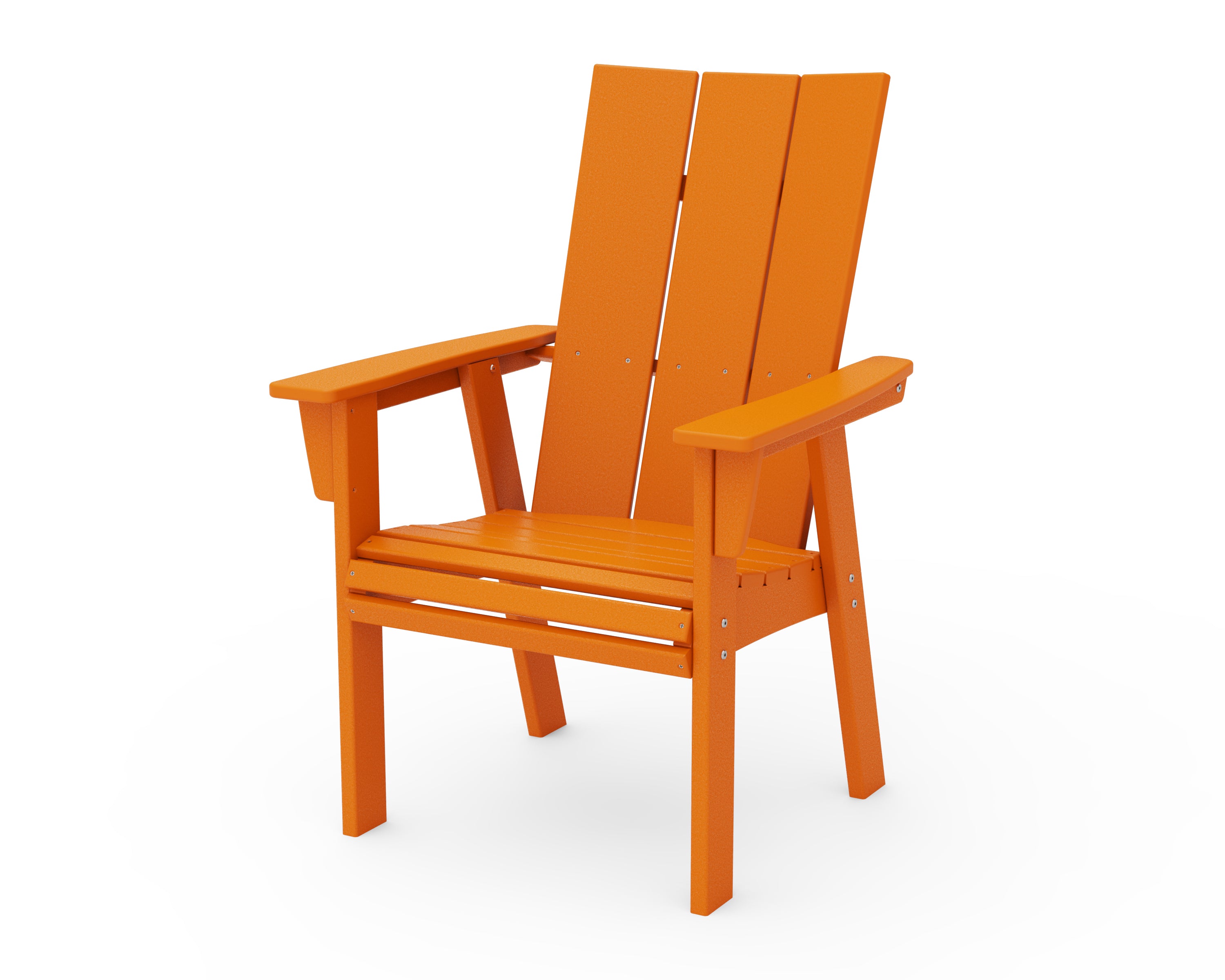 POLYWOOD® Modern Curveback Adirondack Dining Chair in Tangerine