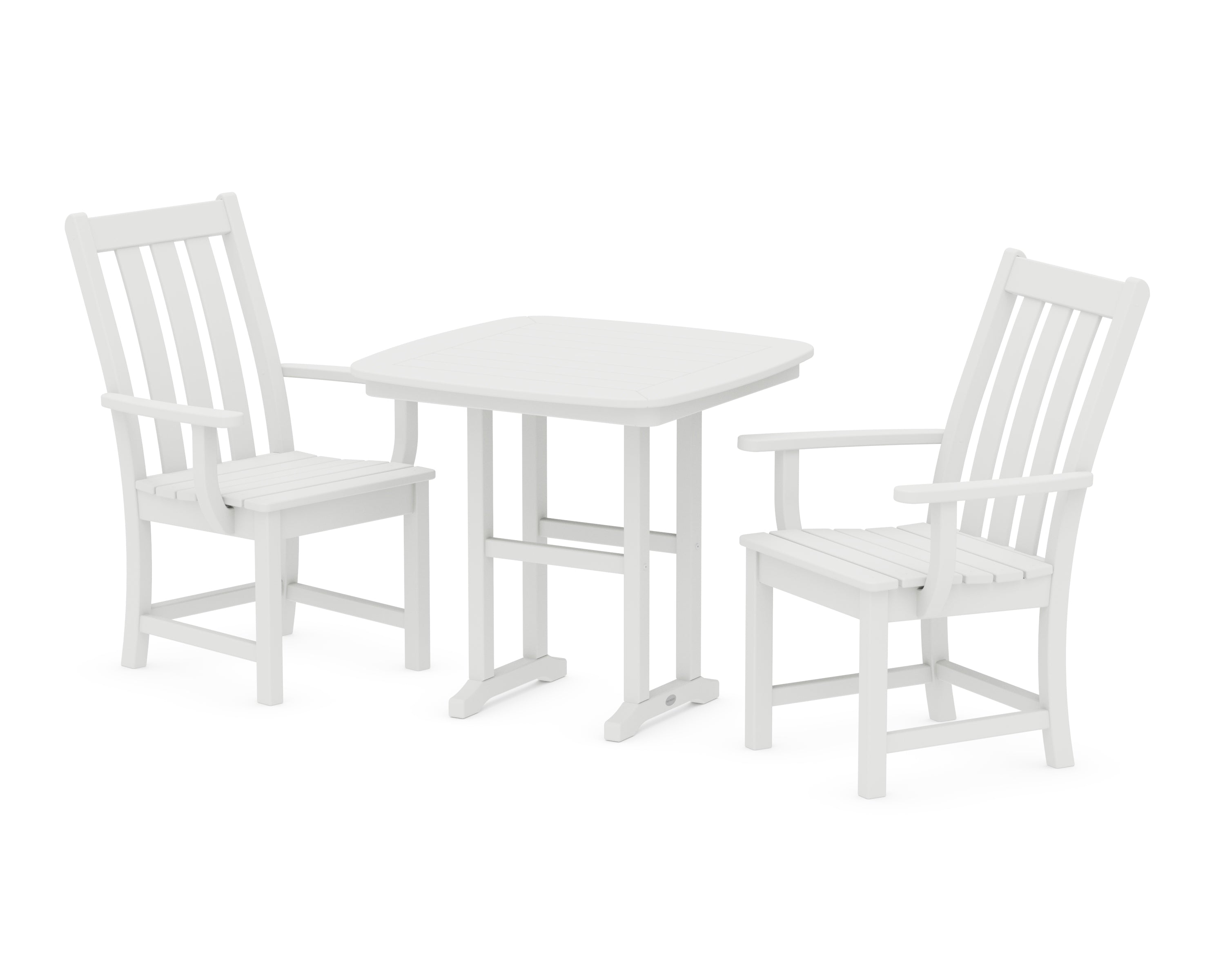 POLYWOOD® Vineyard 3-Piece Dining Set in White