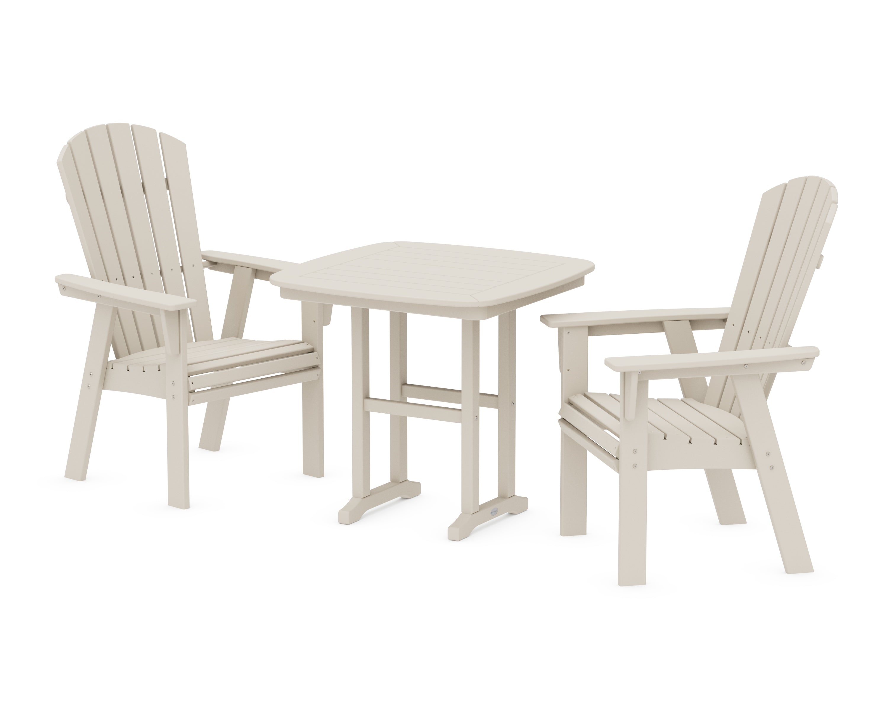 POLYWOOD® Nautical Adirondack 3-Piece Dining Set in Sand