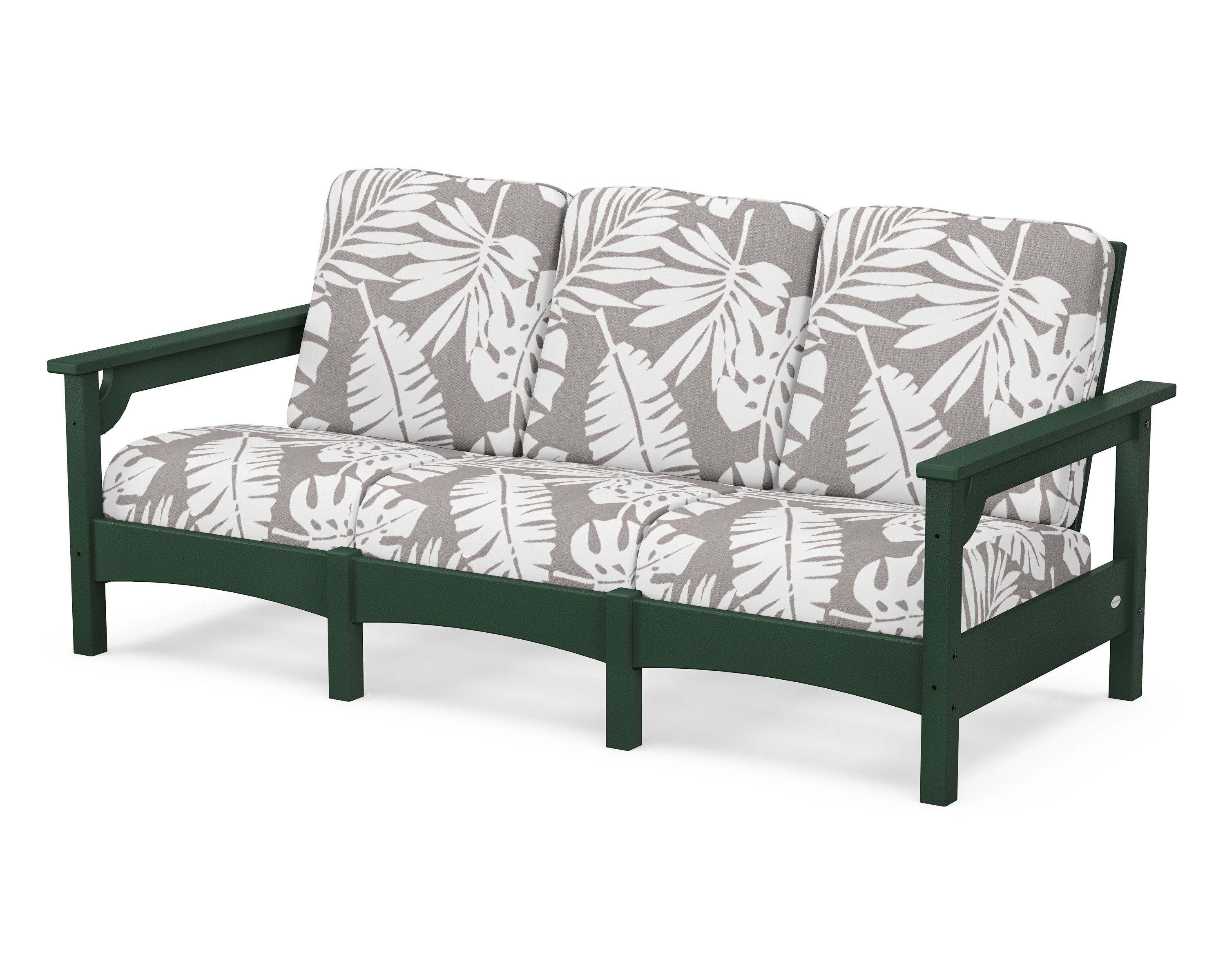 POLYWOOD® Club Sofa in Green / Leaf Grey Mist