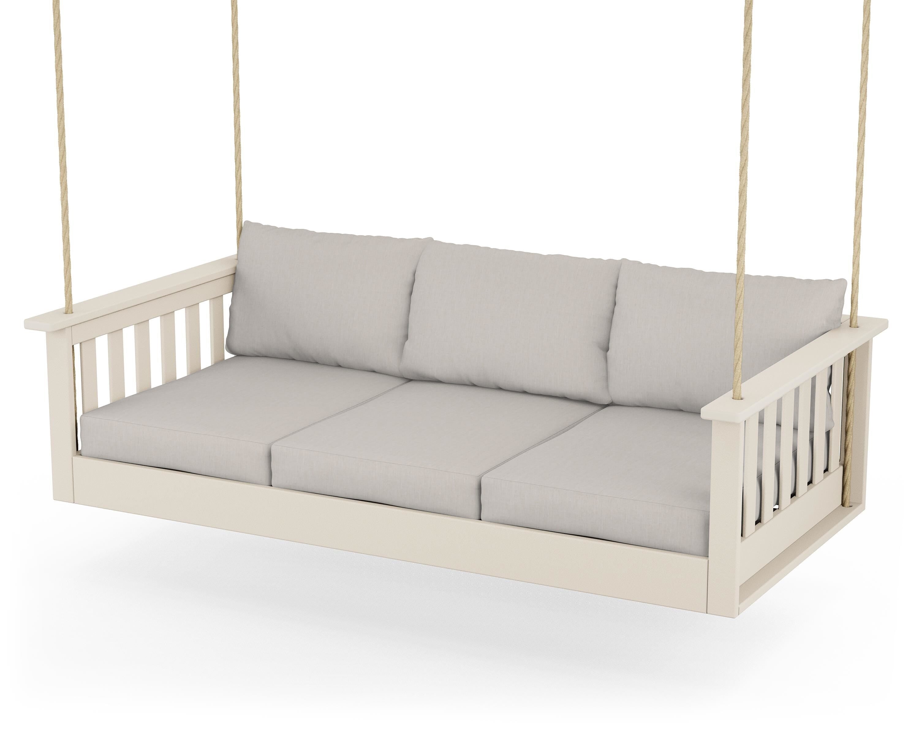 POLYWOOD® Vineyard Daybed Swing in Sand / Cast Ash