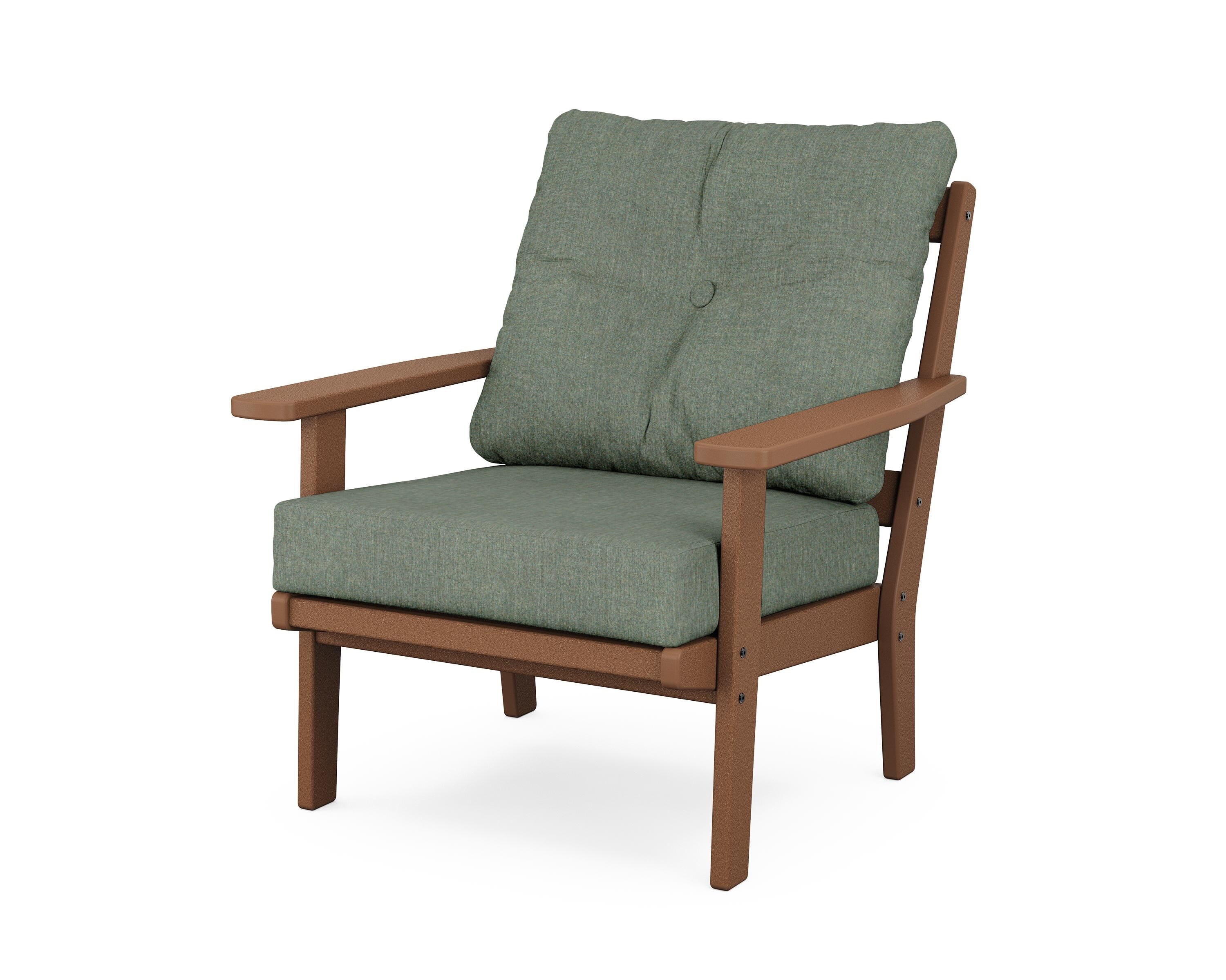 POLYWOOD® Oxford Deep Seating Chair in Teak / Cast Sage