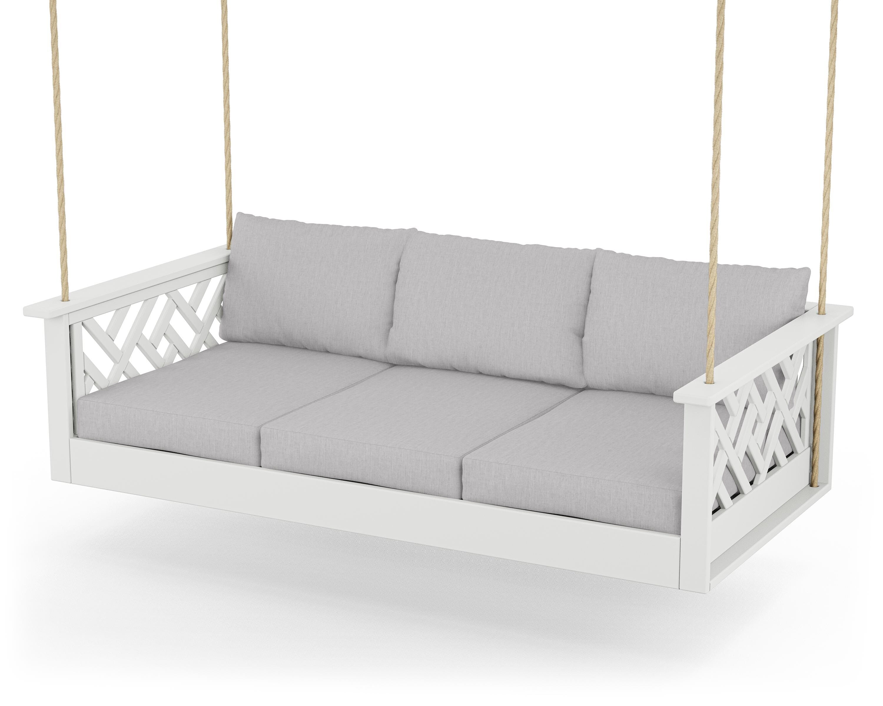 POLYWOOD® Chippendale Daybed Swing in White / Granite