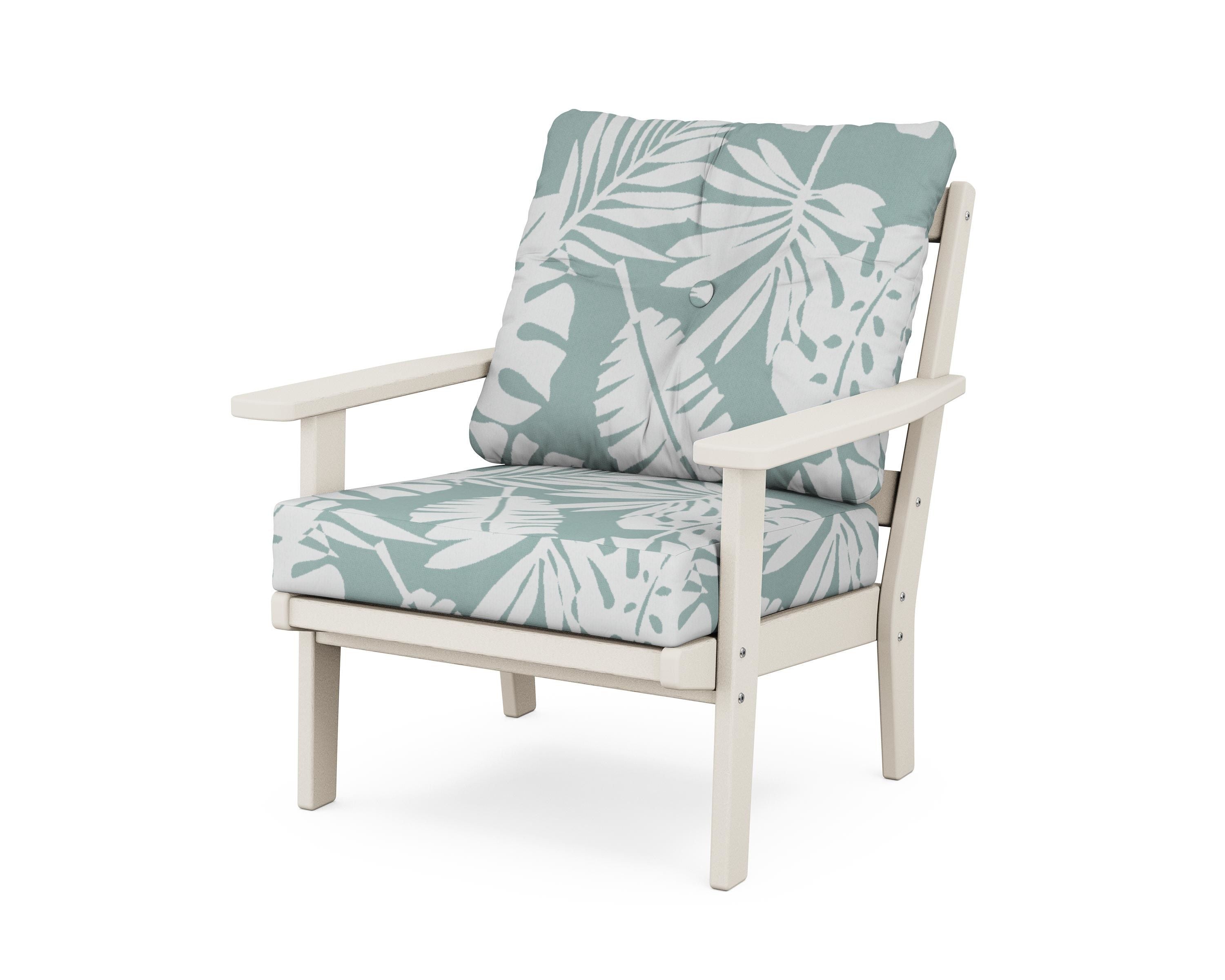 POLYWOOD® Oxford Deep Seating Chair in Sand / Leaf Glacier Spa