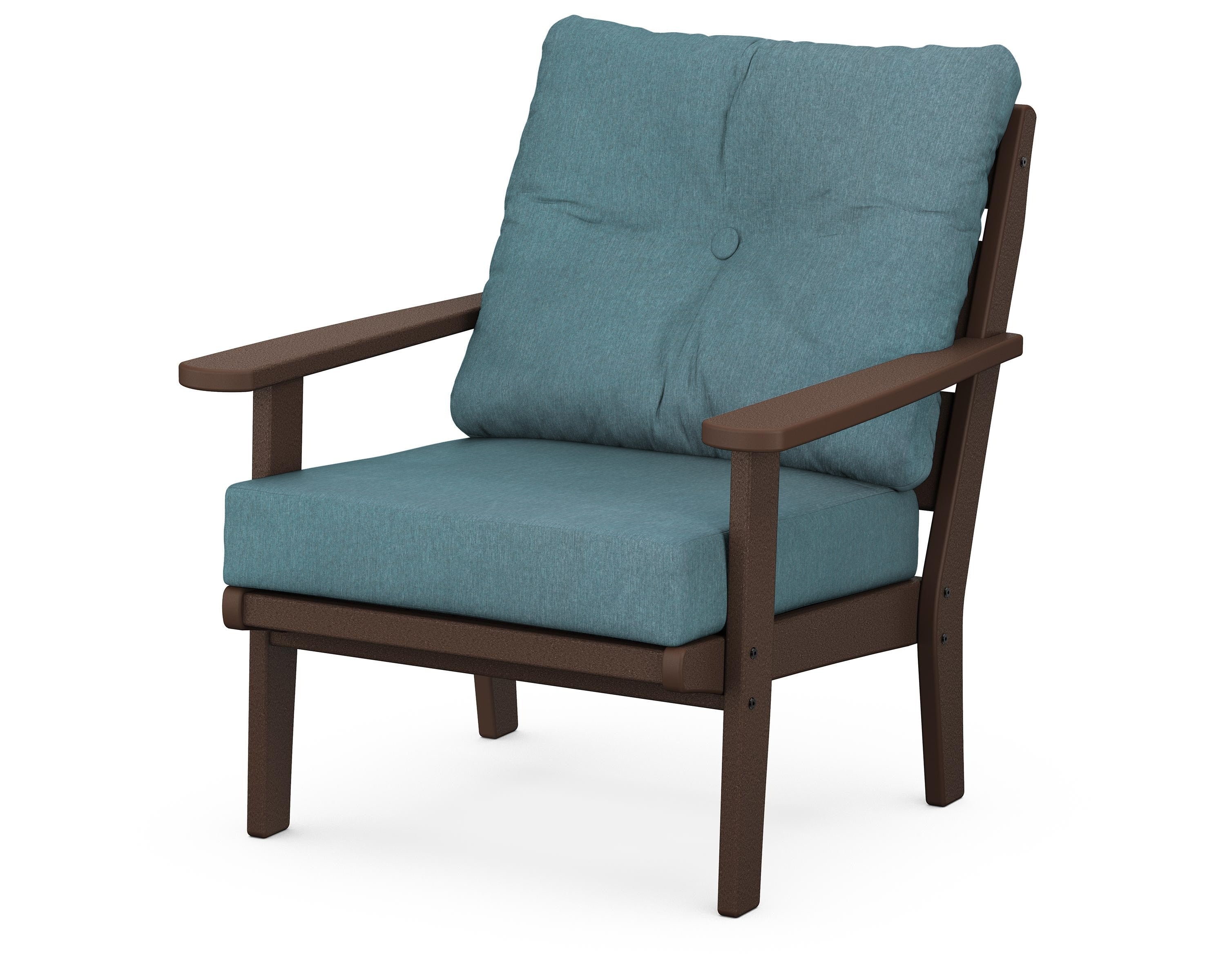 POLYWOOD® Lakeside Deep Seating Chair in Mahogany / Ocean Teal
