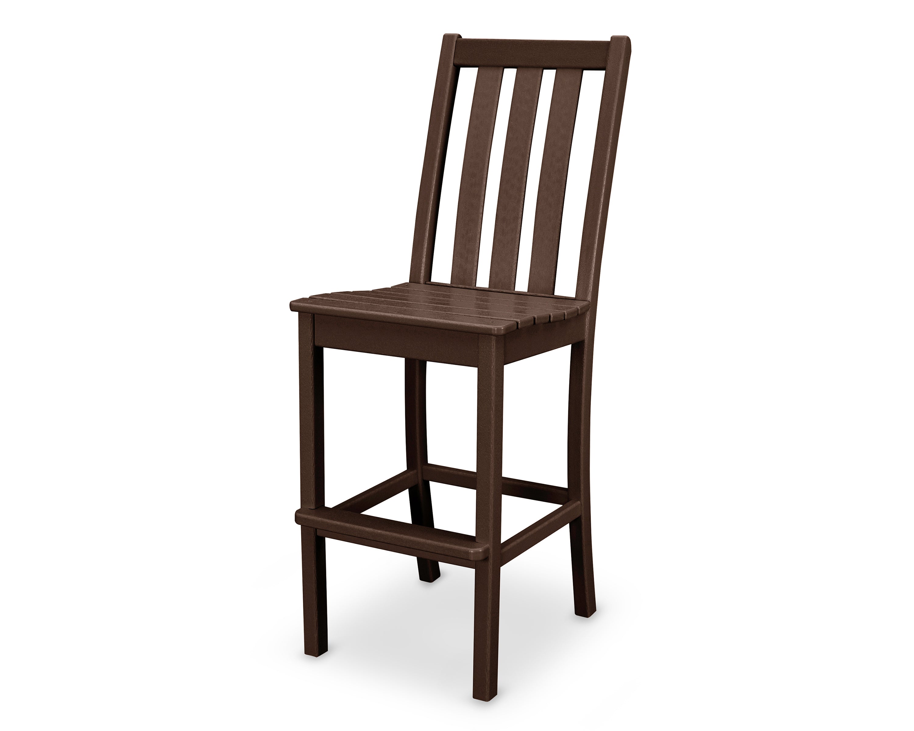 POLYWOOD® Vineyard Bar Side Chair in Mahogany
