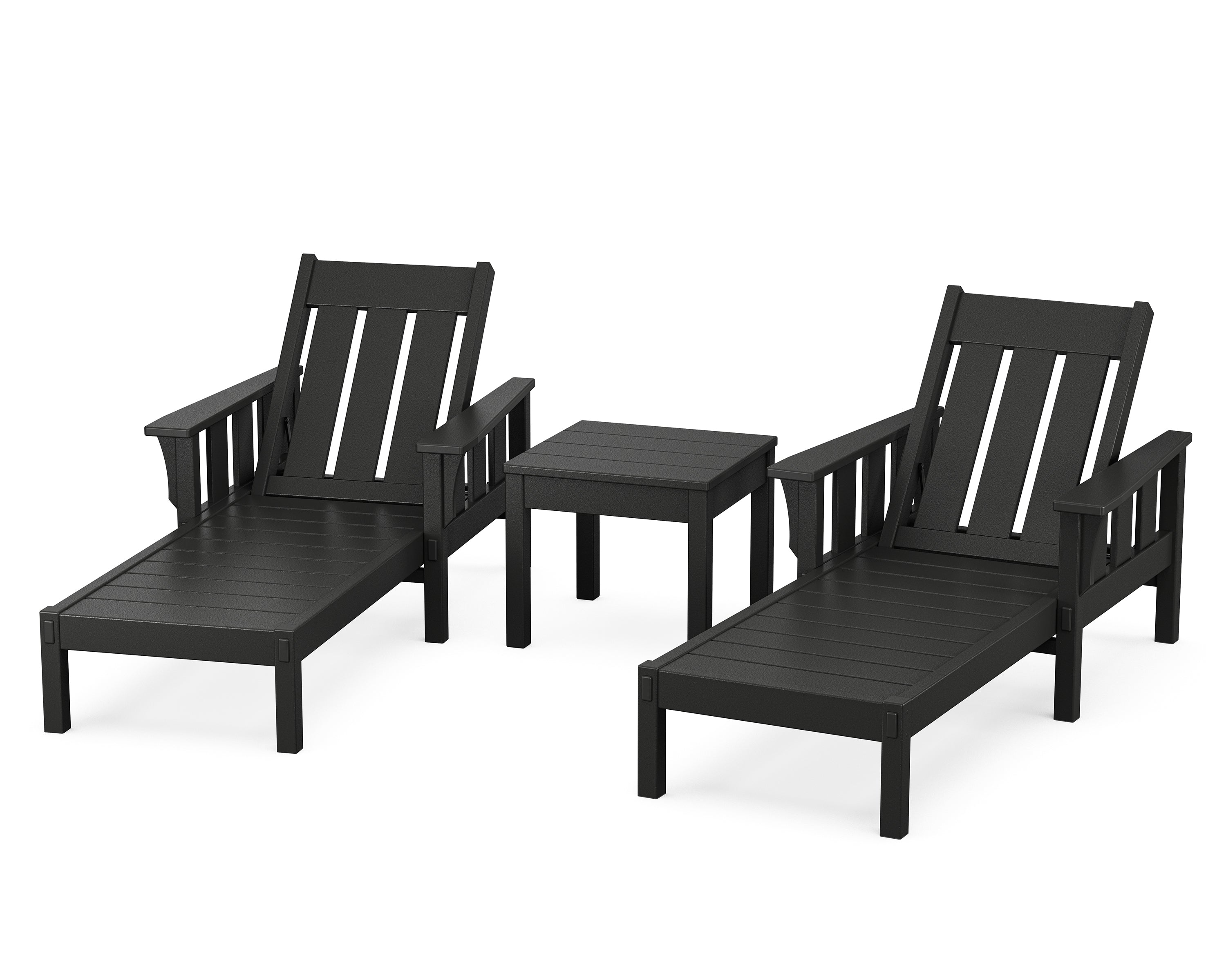 Martha Stewart by POLYWOOD® Acadia 3-Piece Chaise Set in Black