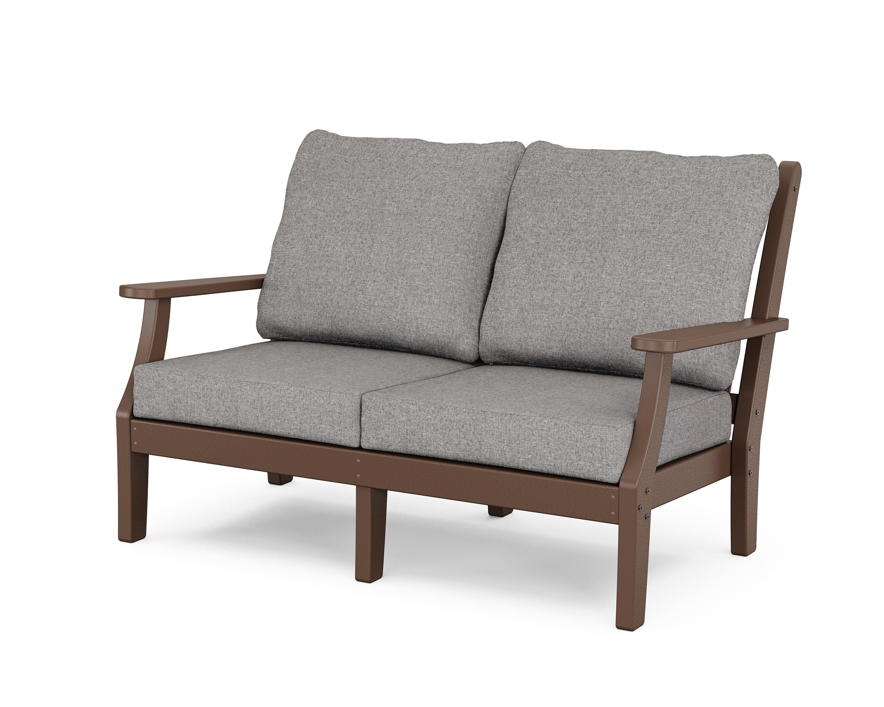 Country Living Wovendale Deep Seating Loveseat in Mahogany / Grey Mist