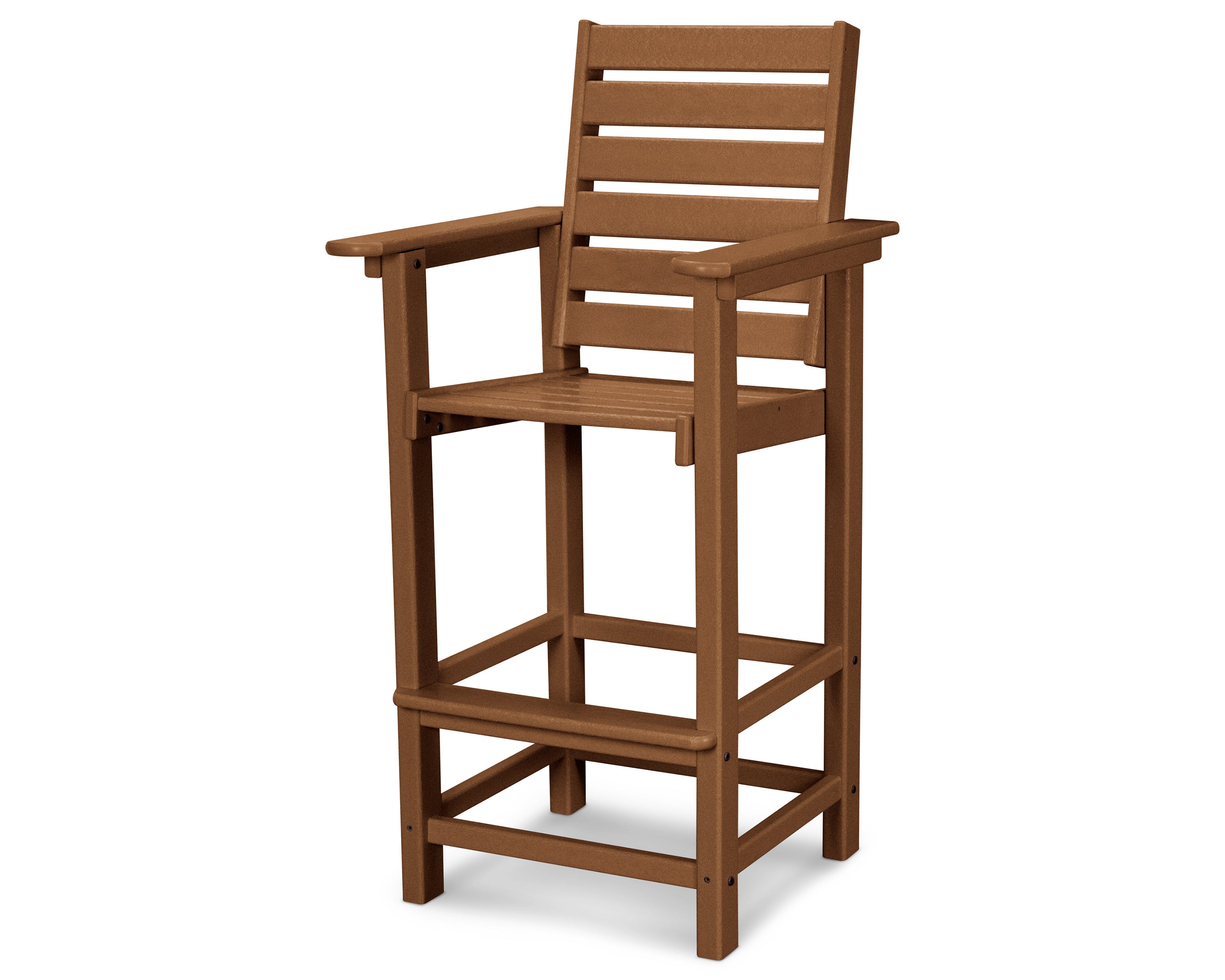 POLYWOOD® Captain Bar Chair in Teak