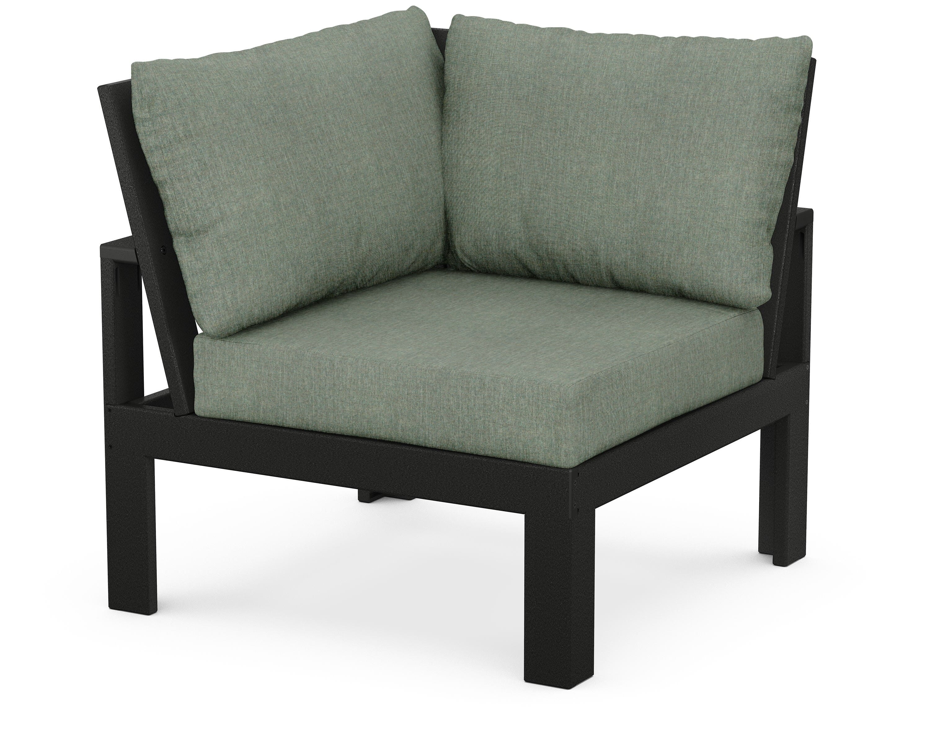 Unbranded Modular Corner Chair in Black / Cast Sage