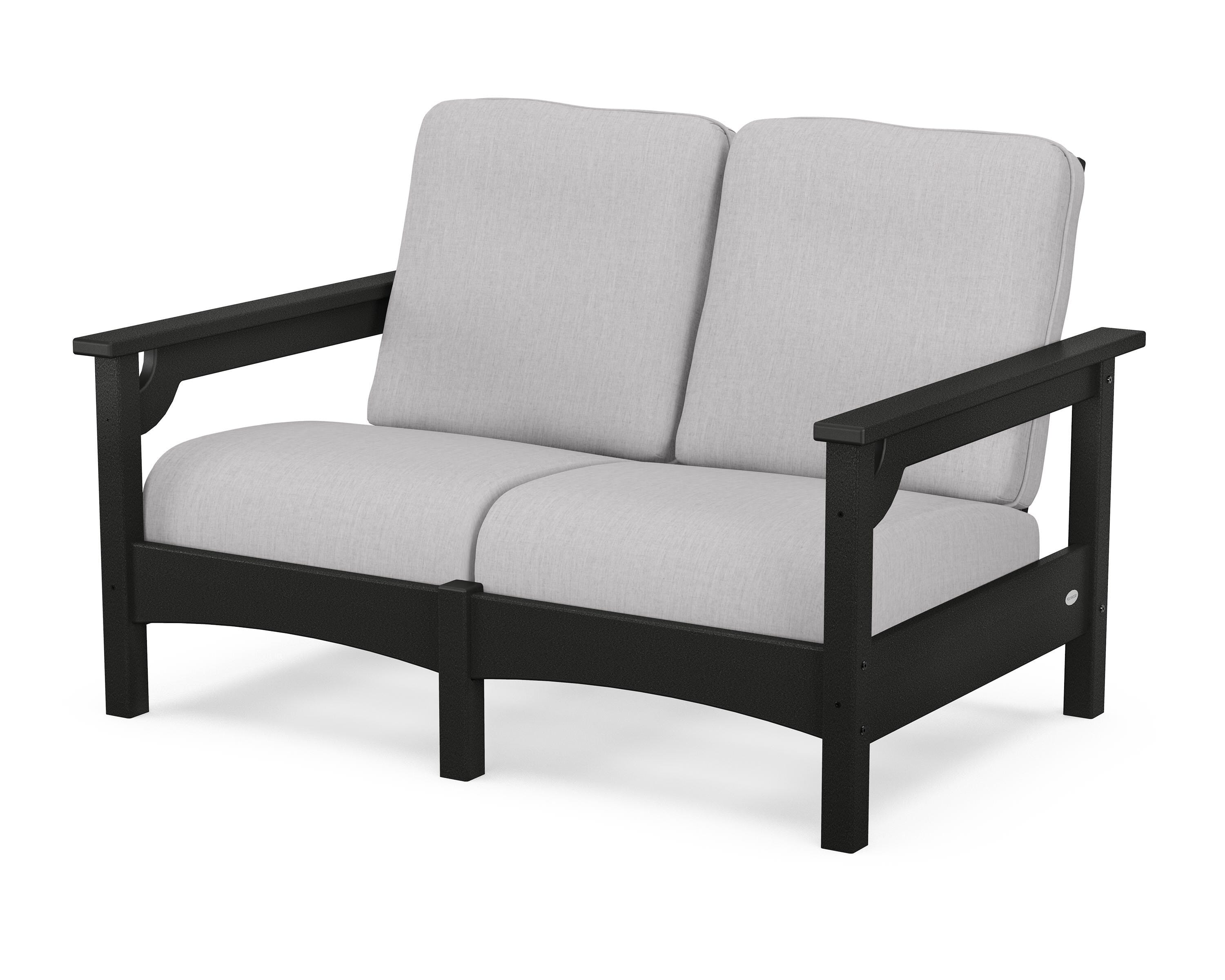 POLYWOOD® Club Loveseat in Black / Granite
