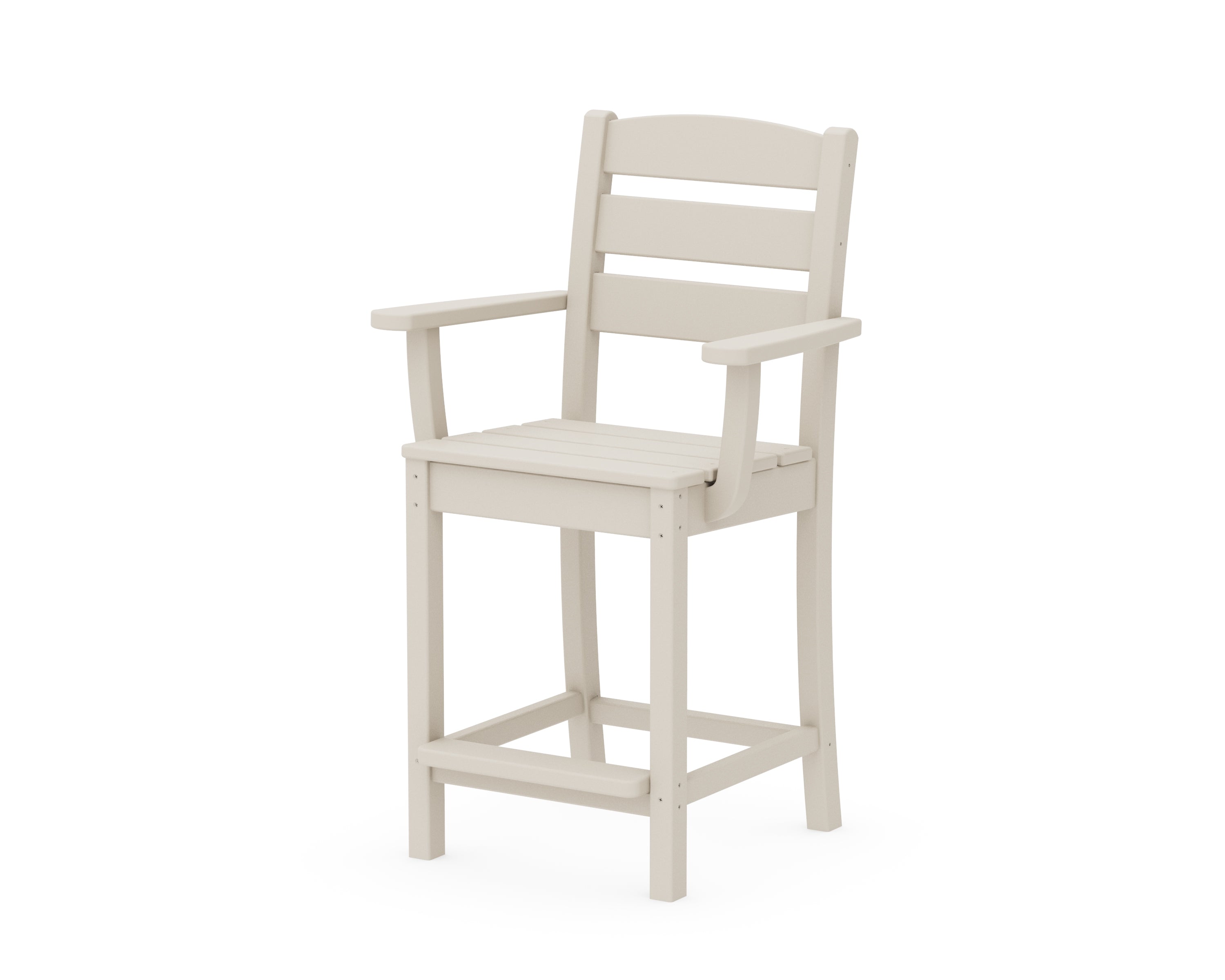 POLYWOOD® Lakeside Counter Arm Chair in Sand