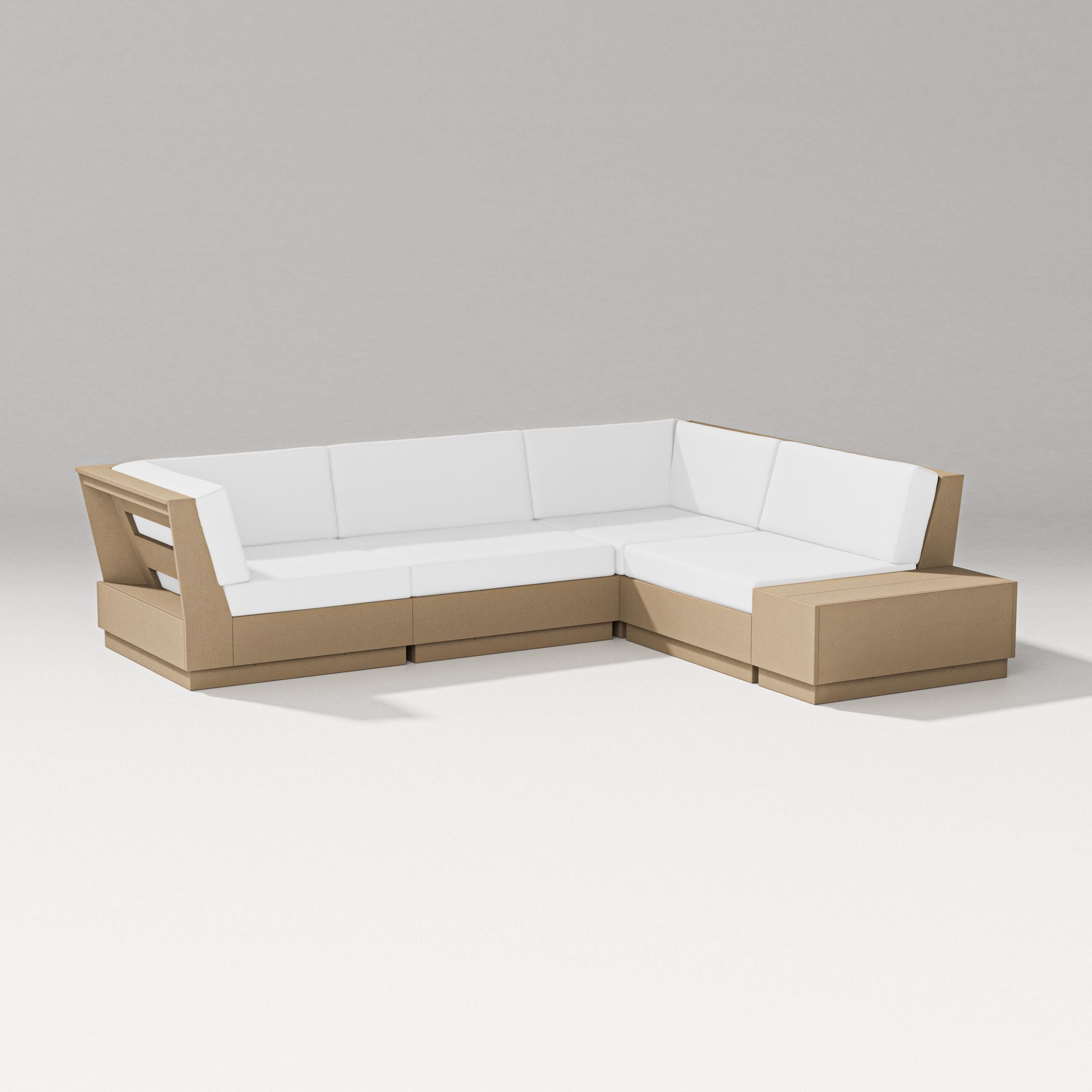 PW Designer Series Elevate Corner Sectional in Vintage Sahara / Natural