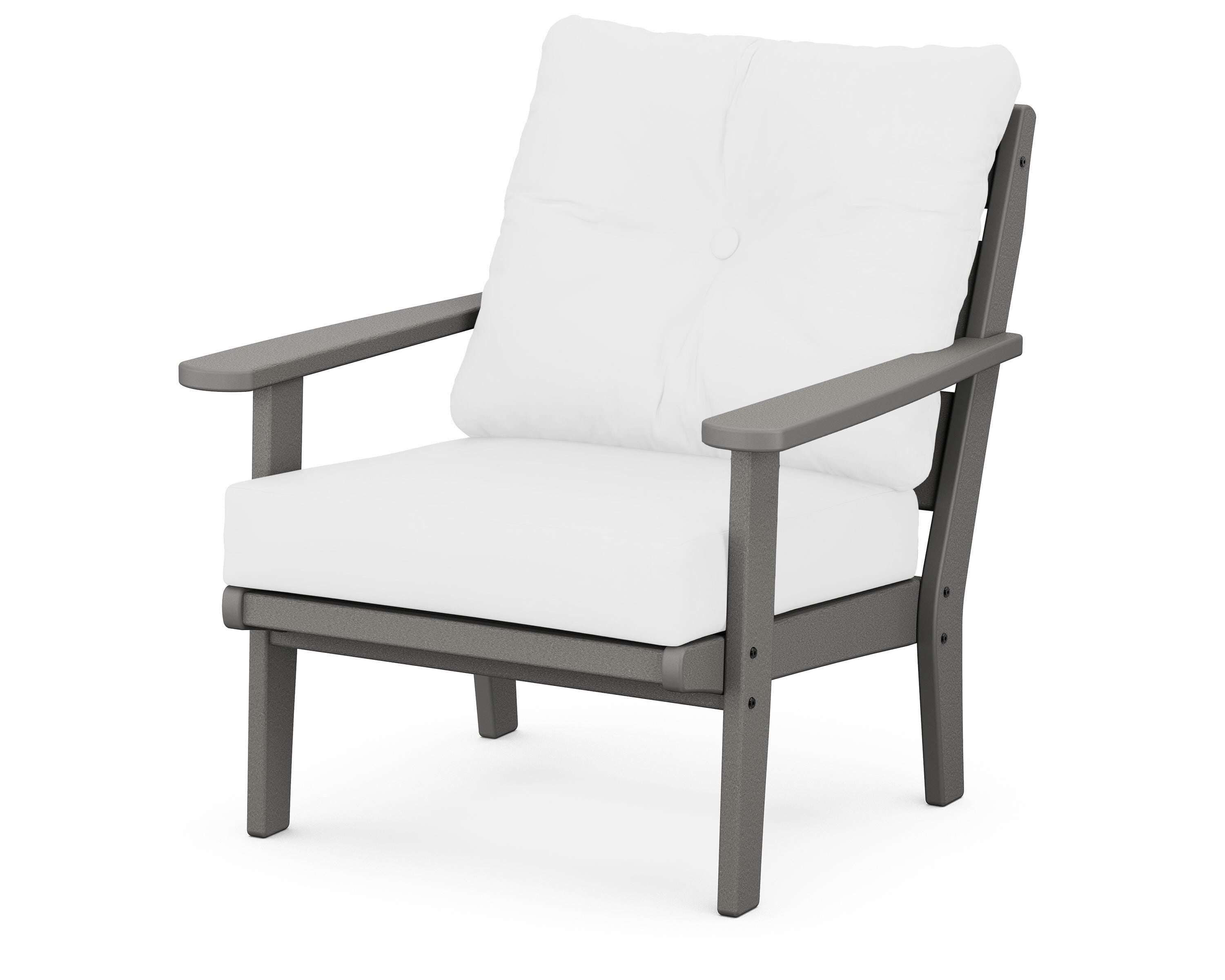 POLYWOOD® Lakeside Deep Seating Chair in Slate Grey / Natural