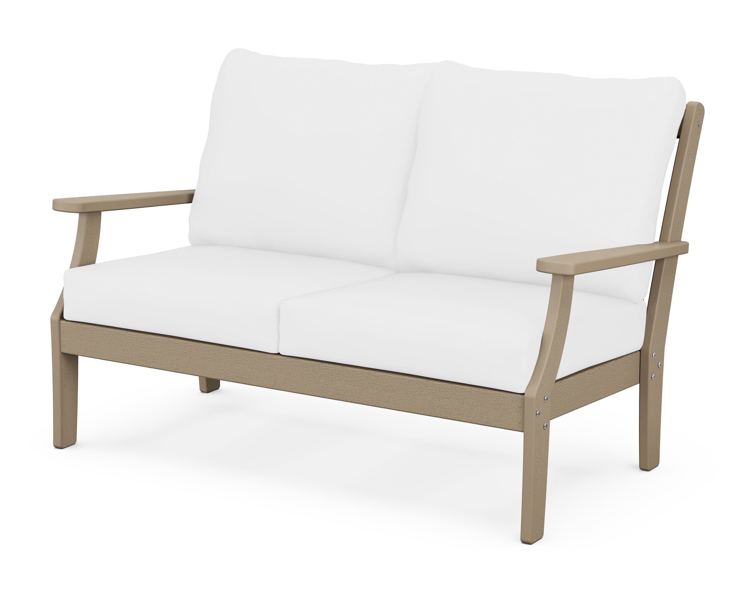 POLYWOOD® Braxton Deep Seating Loveseat in Vintage Sahara / Natural