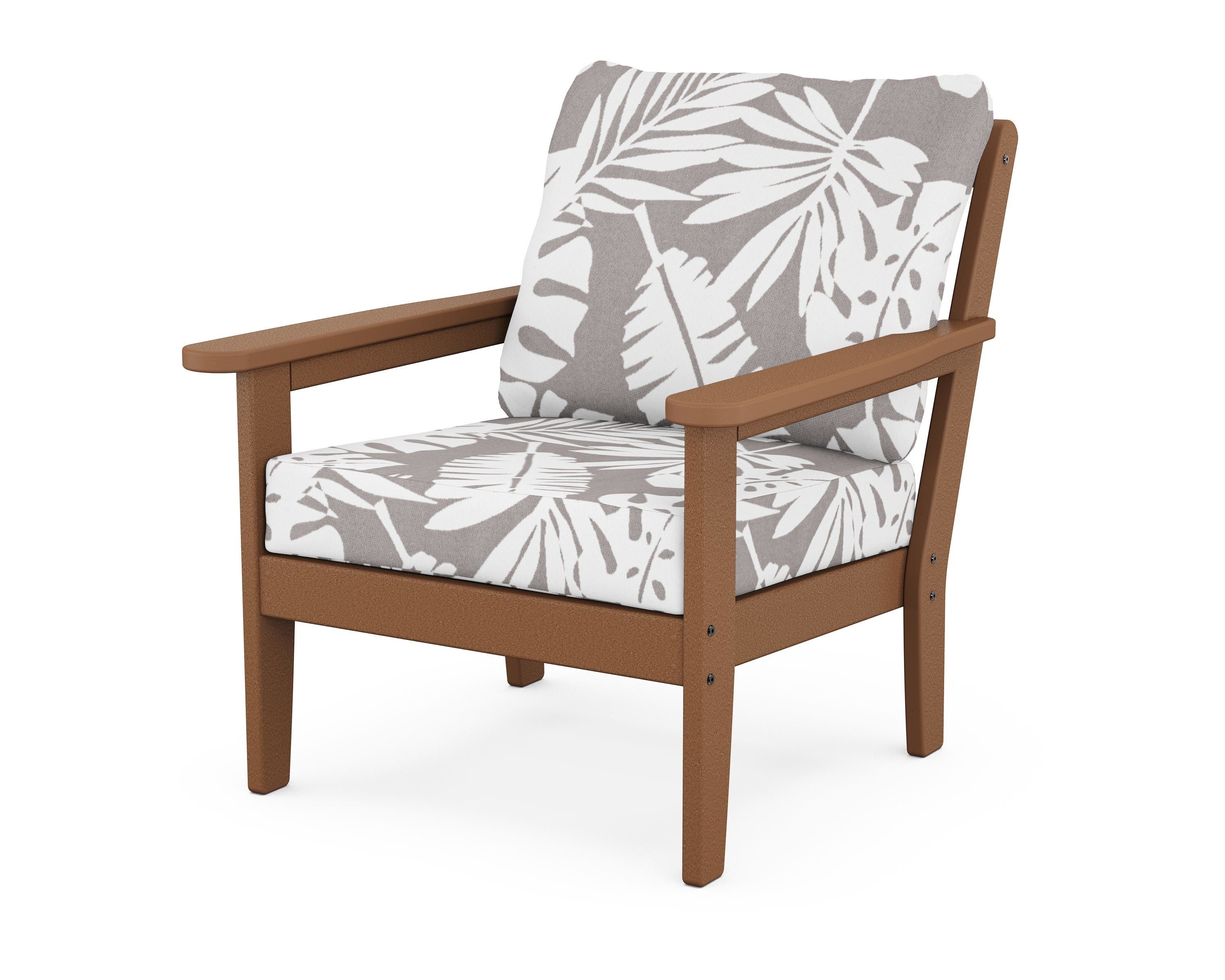 Country Living Cottage Deep Seating Chair in Teak / Leaf Grey Mist