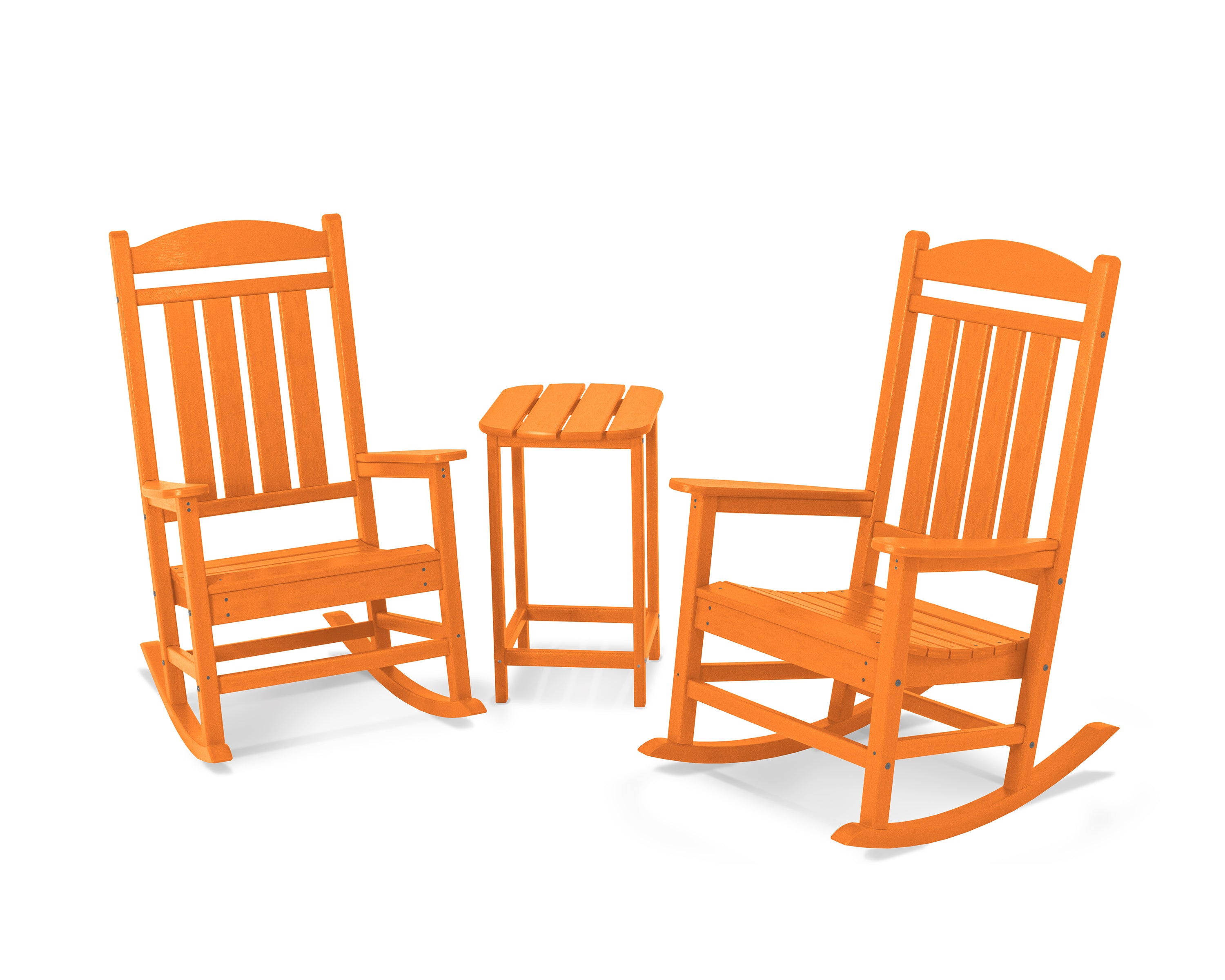 POLYWOOD® Presidential Rocker 3-Piece Set in Tangerine