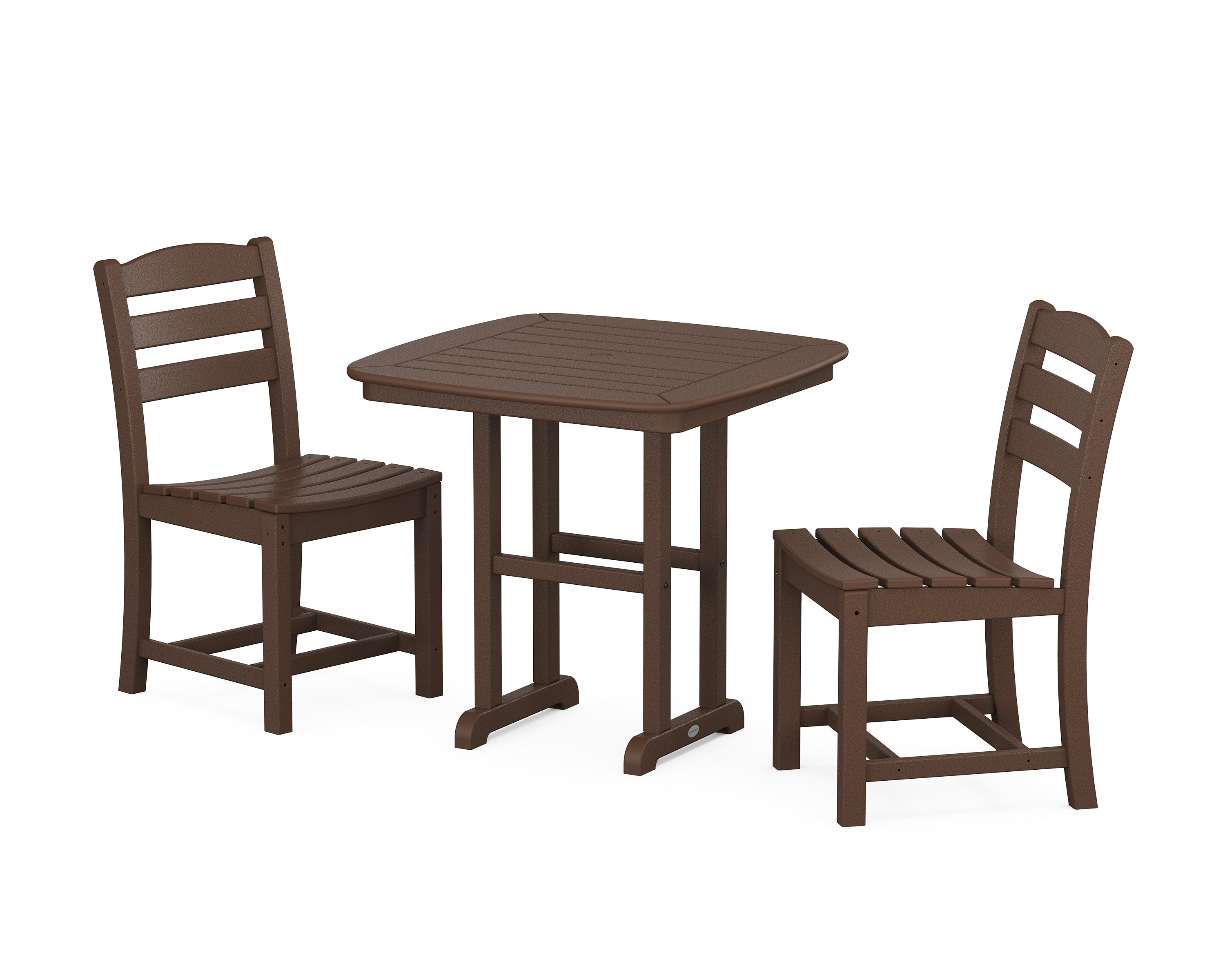 POLYWOOD® La Casa Café Side Chair 3-Piece Dining Set in Mahogany