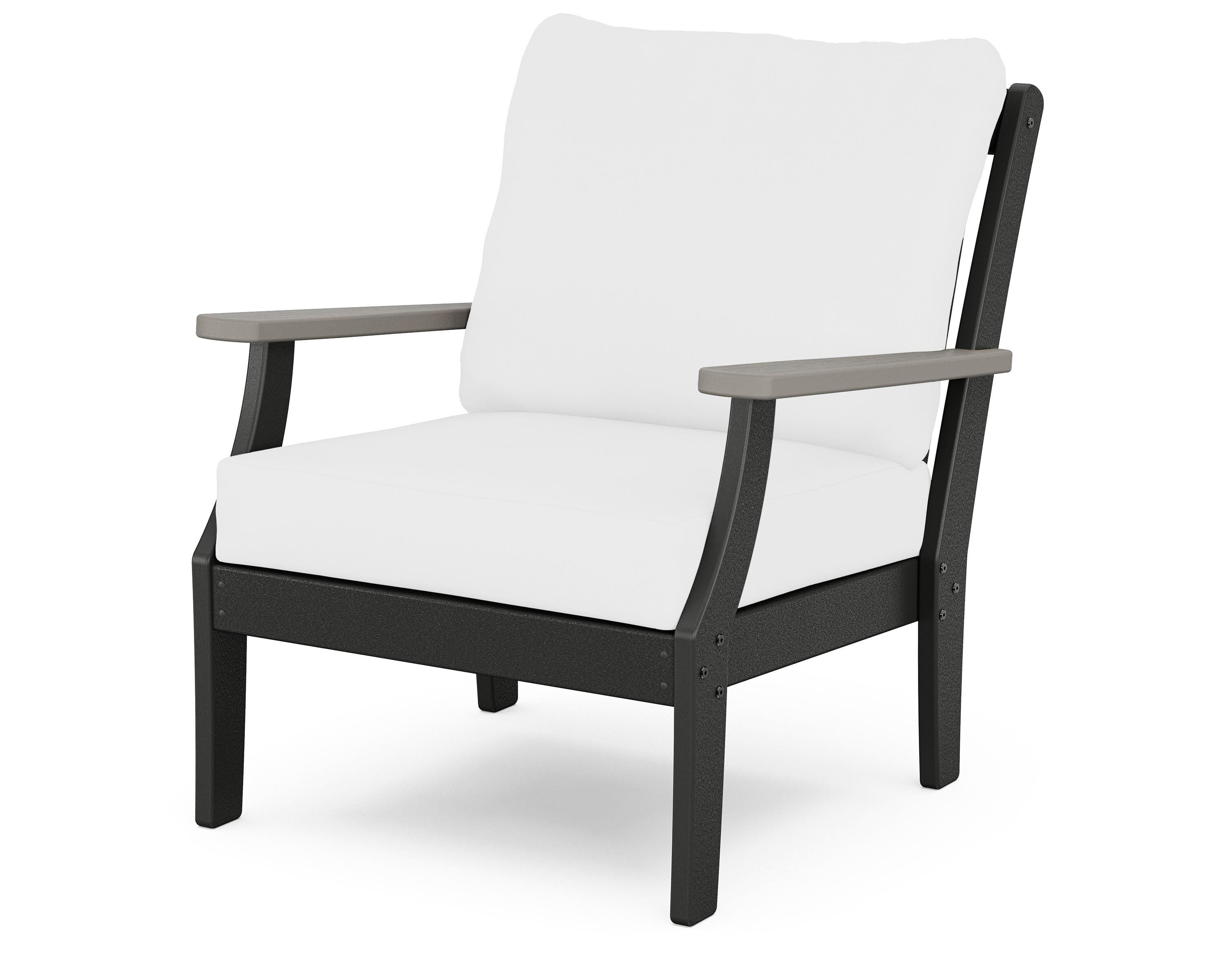 POLYWOOD® Braxton Deep Seating Chair in Black / Driftwood / Natural