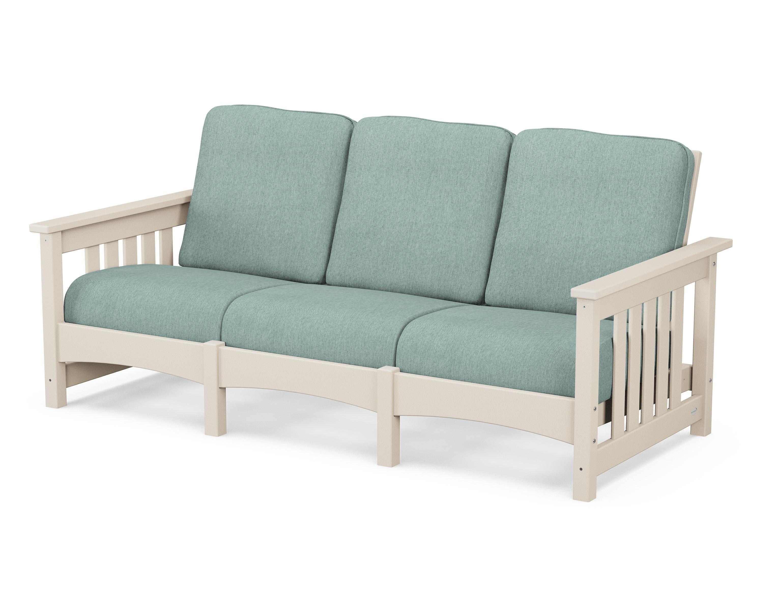 POLYWOOD® Club Mission Sofa in Sand / Glacier Spa