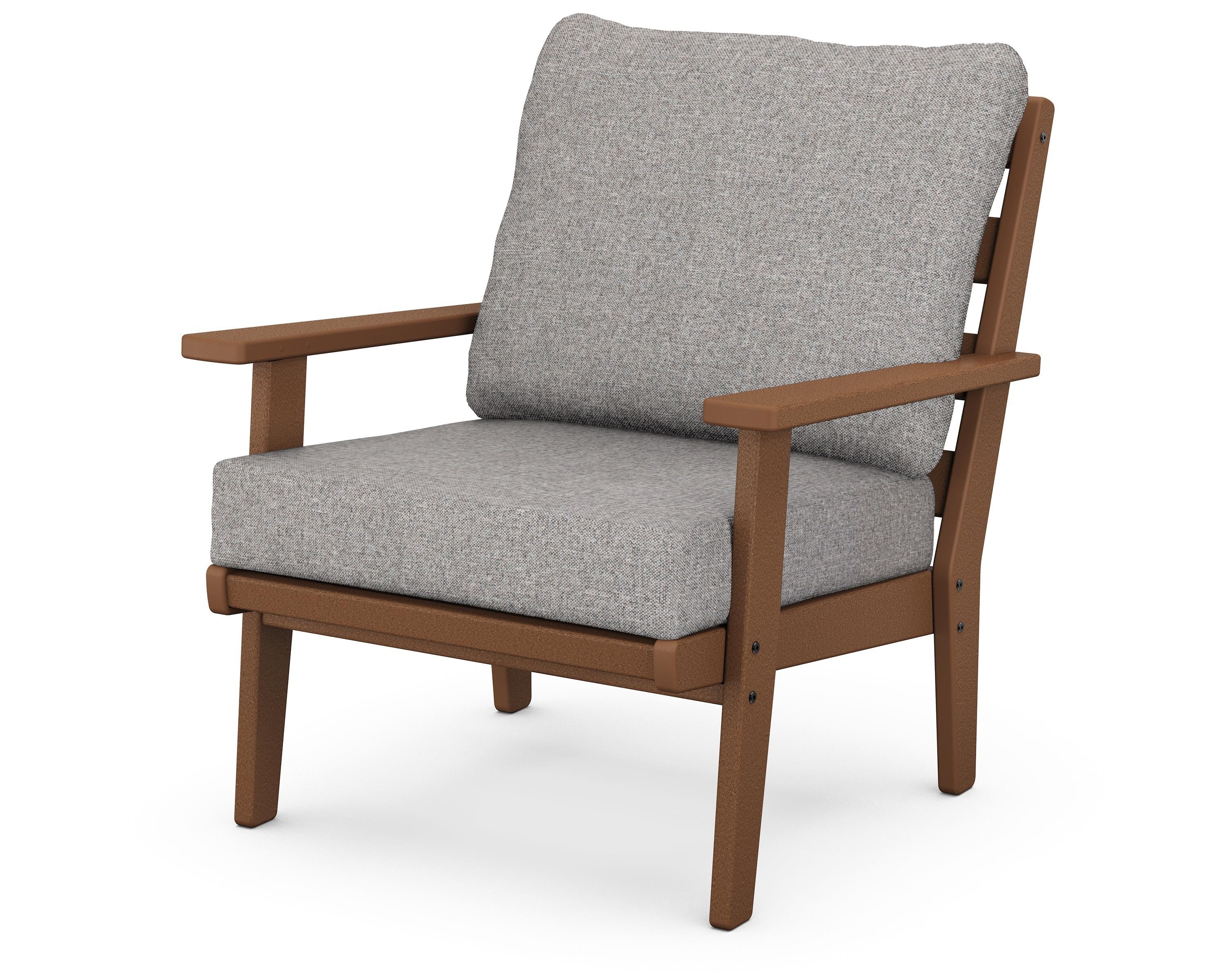 POLYWOOD® Grant Park Deep Seating Chair in Teak / Grey Mist