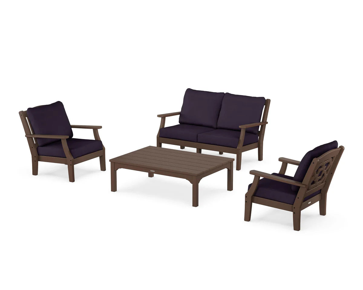 Chinoiserie 4-Piece Deep Seating Set with Loveseat