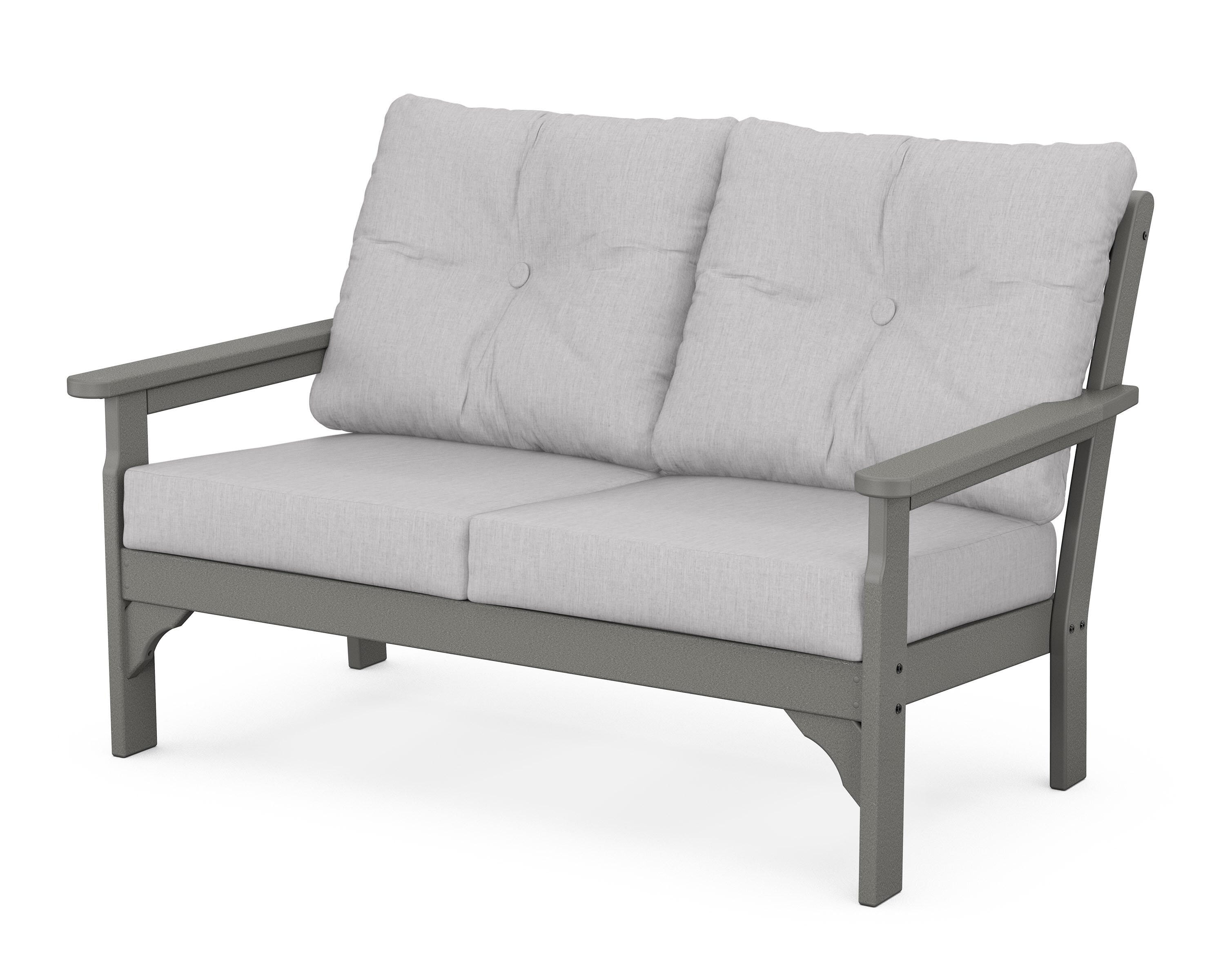 POLYWOOD® Vineyard Deep Seating Loveseat in Slate Grey / Granite