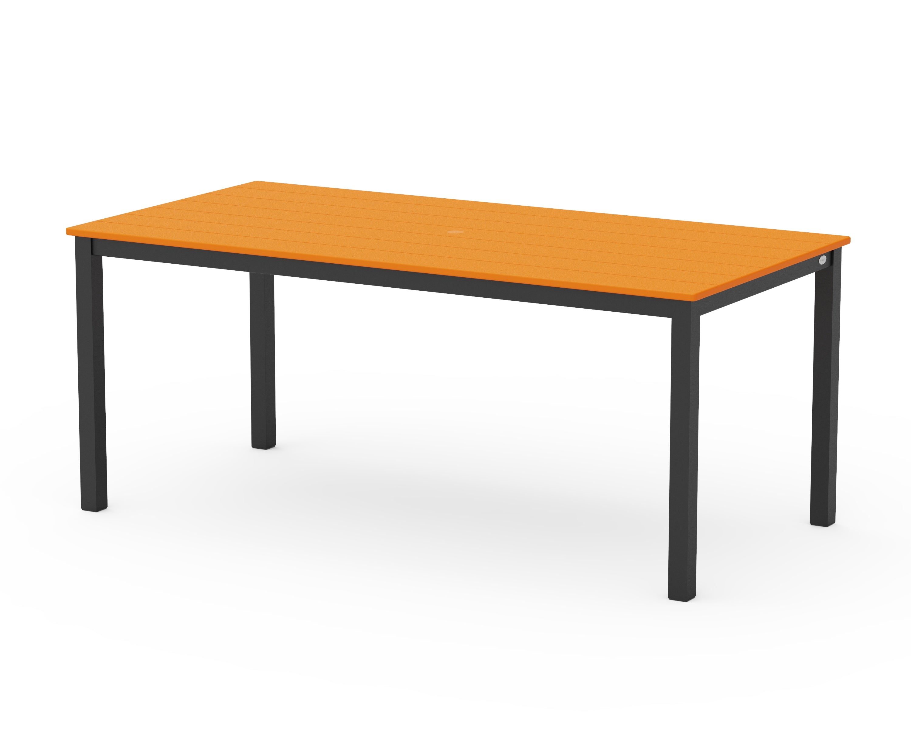 POLYWOOD® Main Street 36" x 72" Dining Table in Black / Tangerine