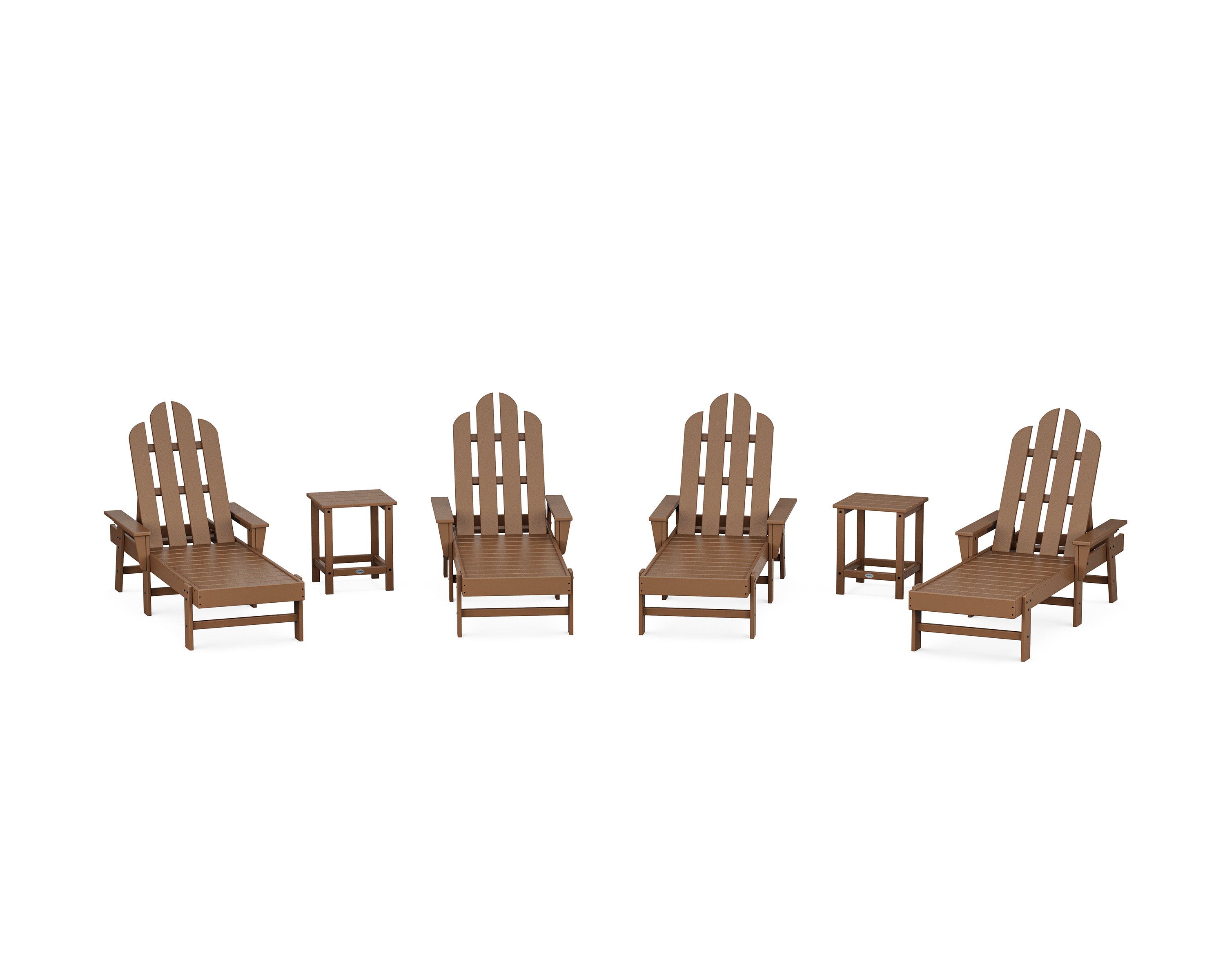 POLYWOOD® Long Island Chaise 6-Piece Set in Teak