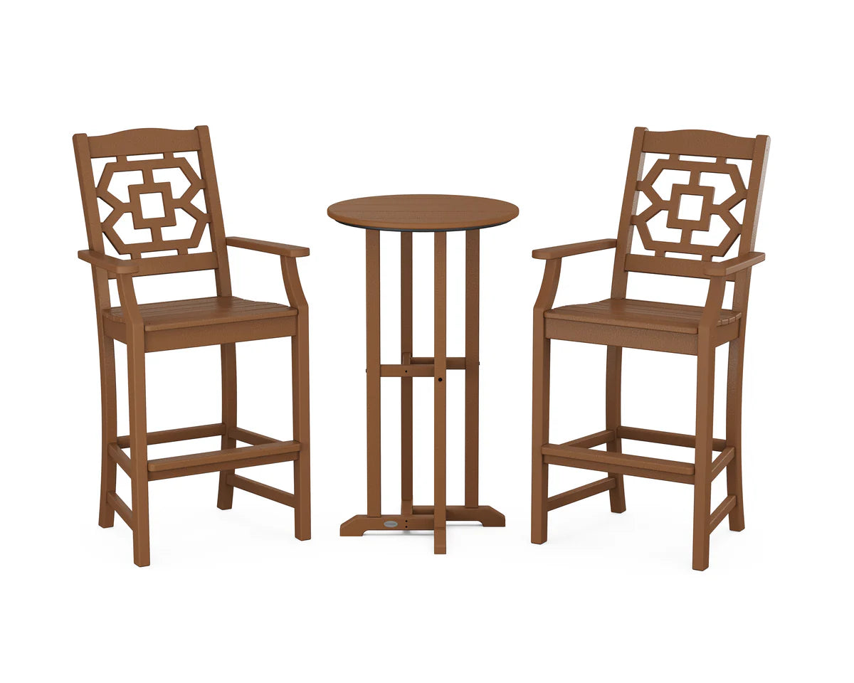 Chinoiserie 3-Piece Farmhouse Bar Set
