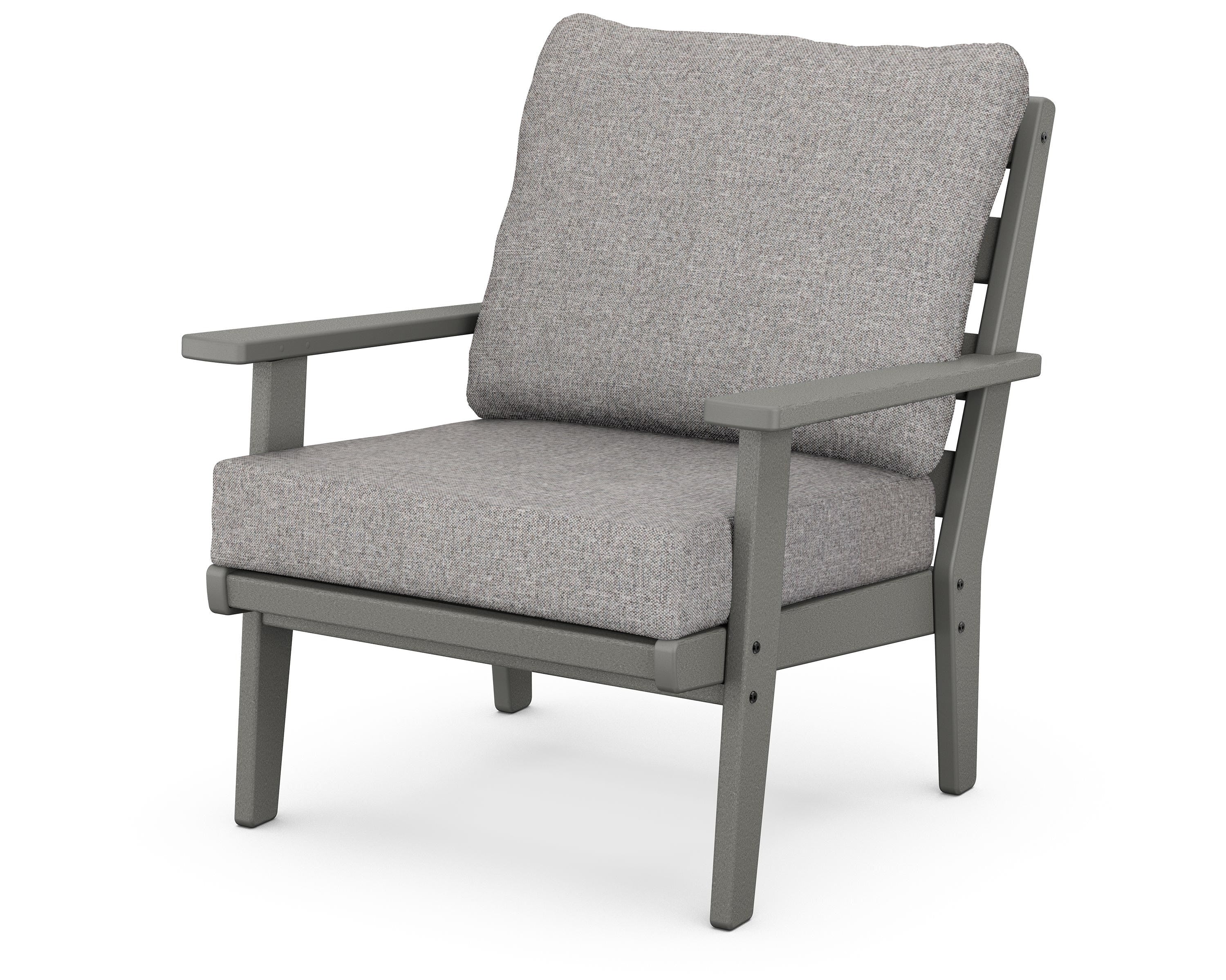 POLYWOOD® Grant Park Deep Seating Chair in Slate Grey / Grey Mist