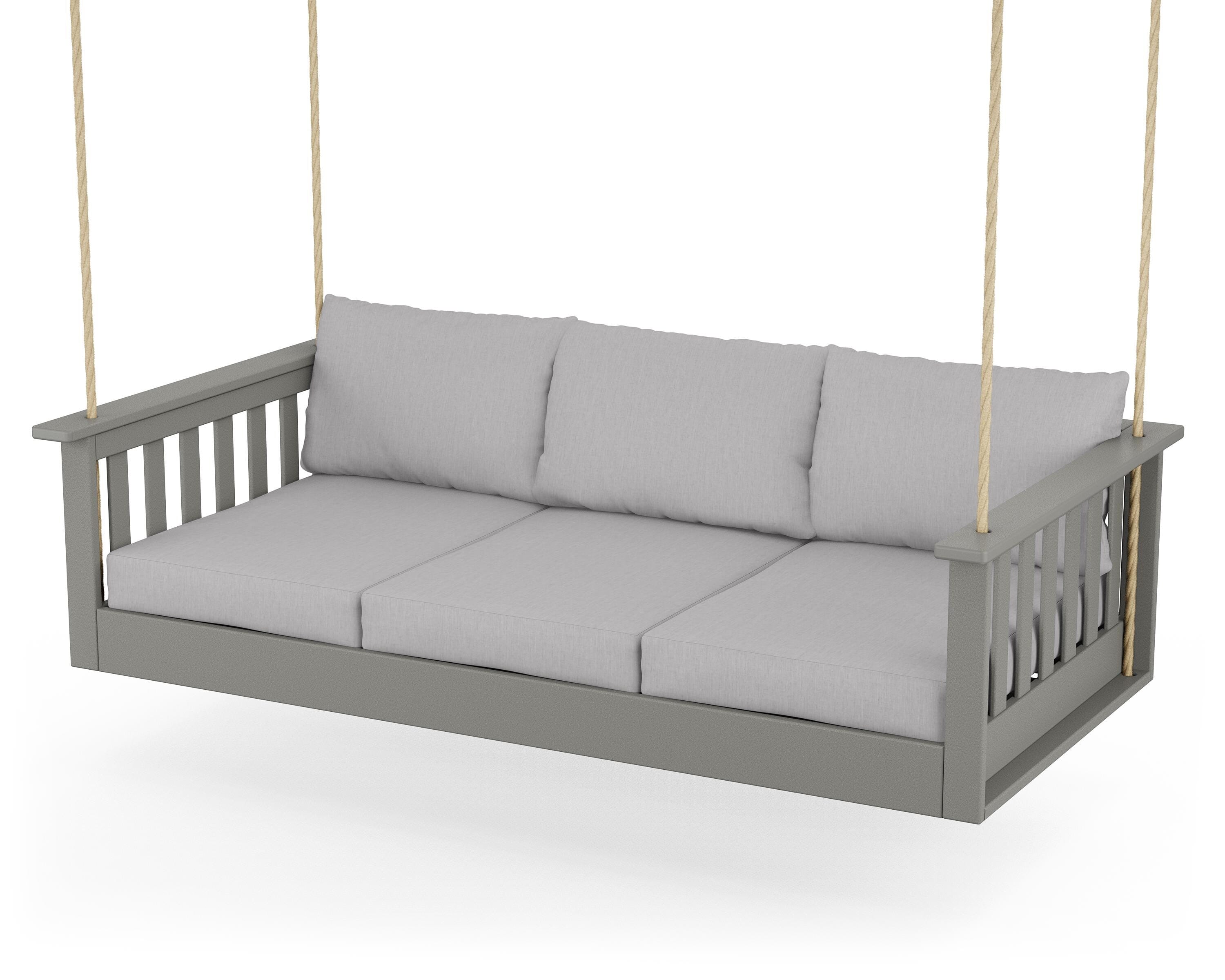 POLYWOOD® Vineyard Daybed Swing in Slate Grey / Granite