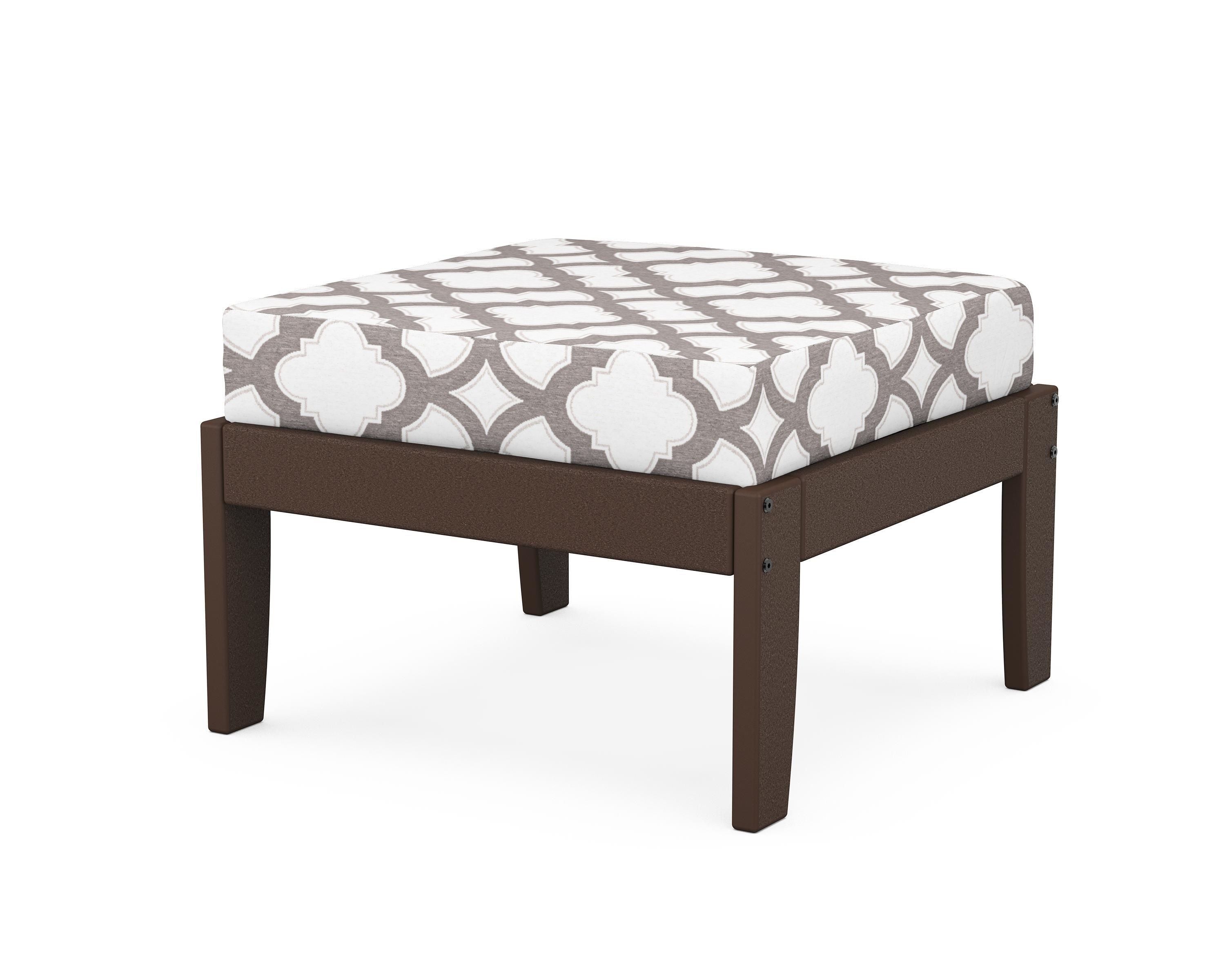 Unbranded Modular Ottoman - Classic in Mahogany / Trellis Grey Mist