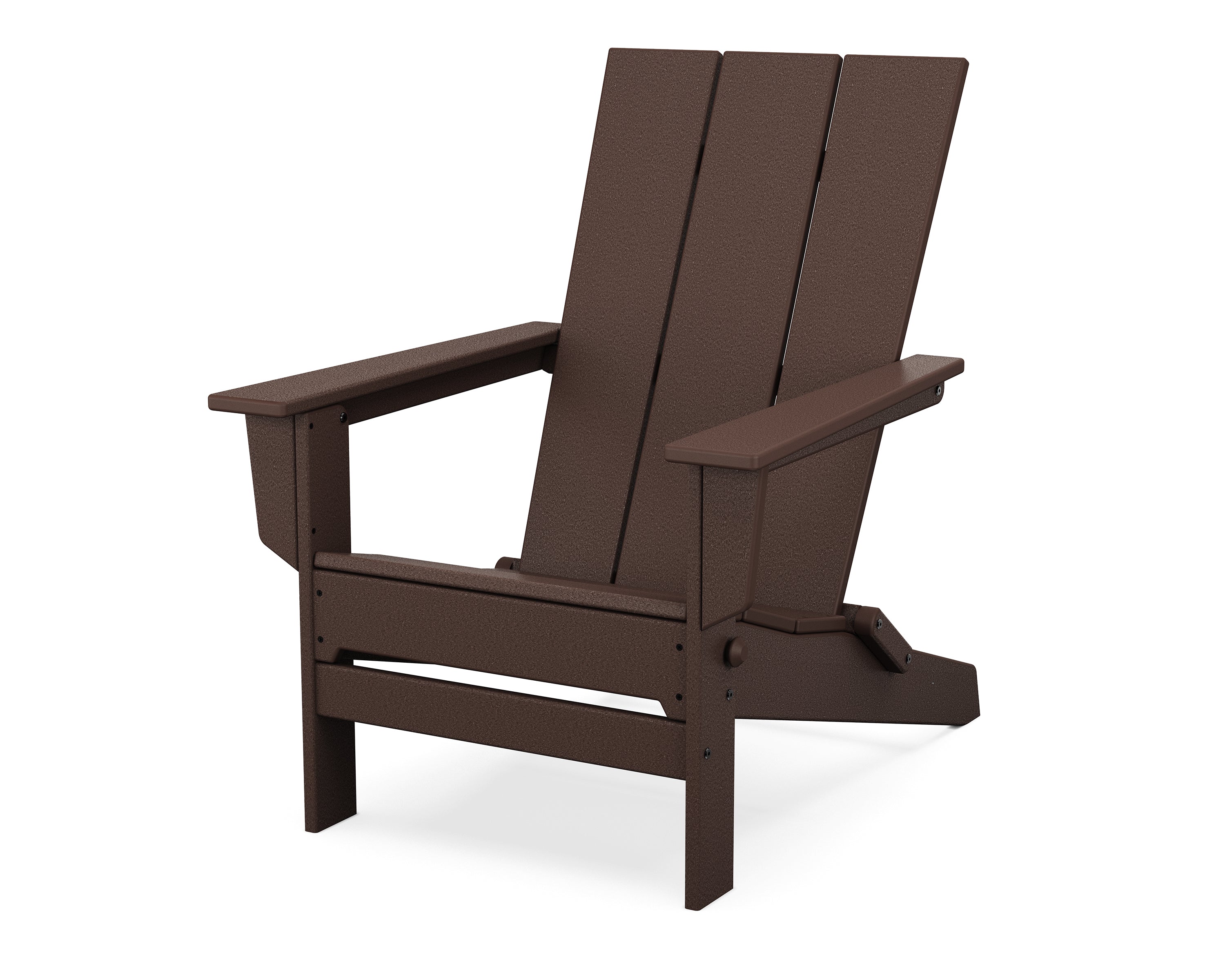 POLYWOOD® Modern Studio Folding Adirondack Chair in Mahogany