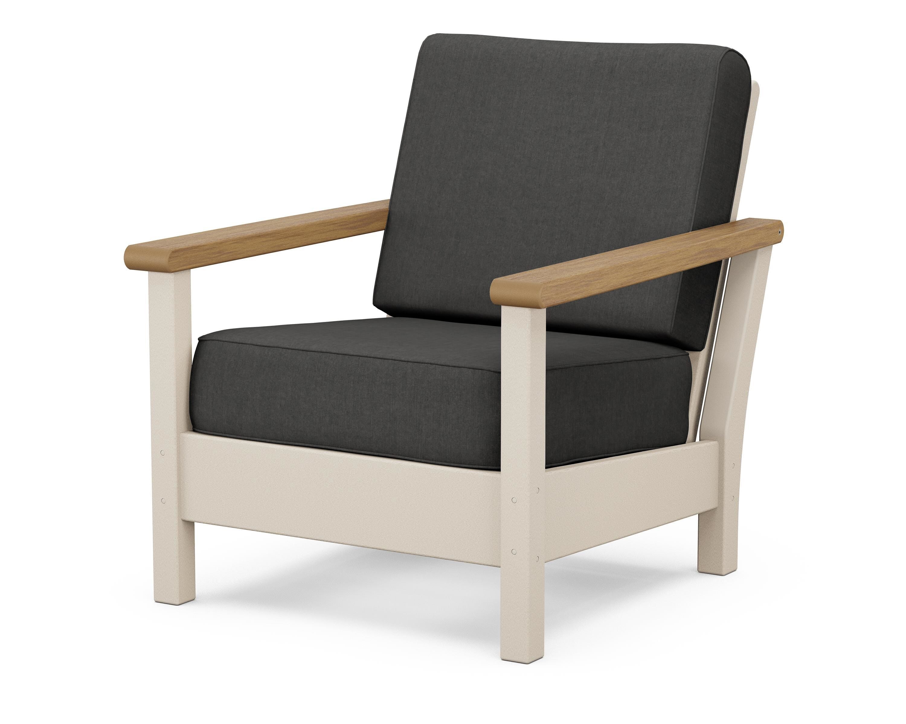 POLYWOOD® Harbour Deep Seating Chair in Sand / Natural / Spectrum Carbon